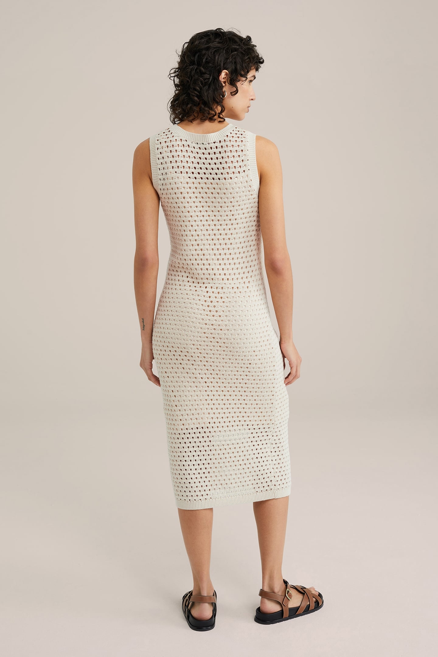 DRESS MID LENGTH BEIGE 3