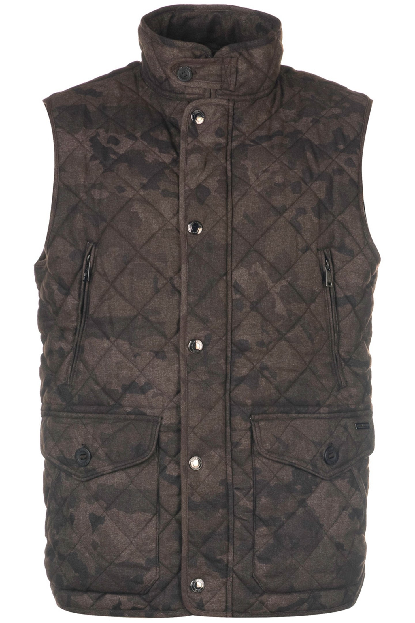 DIAMAND QUITED BODYWARMER BROWN 3