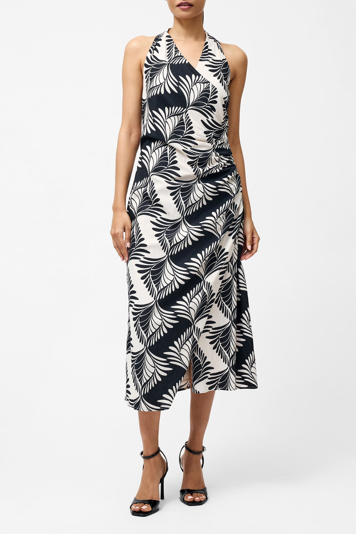 ARIETTE LIN BLEND CROSSO MIDI BLACK/CREAM 1