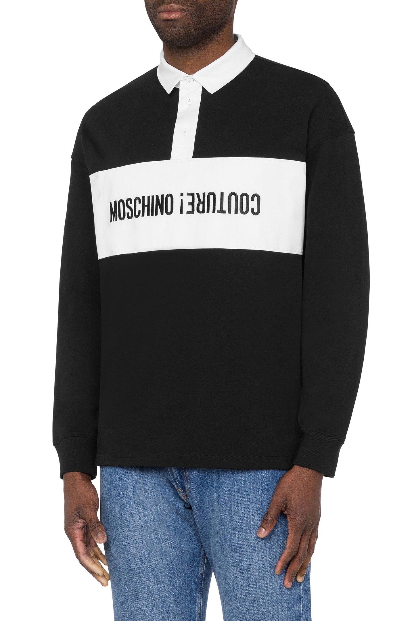 REGULAR LONG SLEEVES POLO BLACK 1