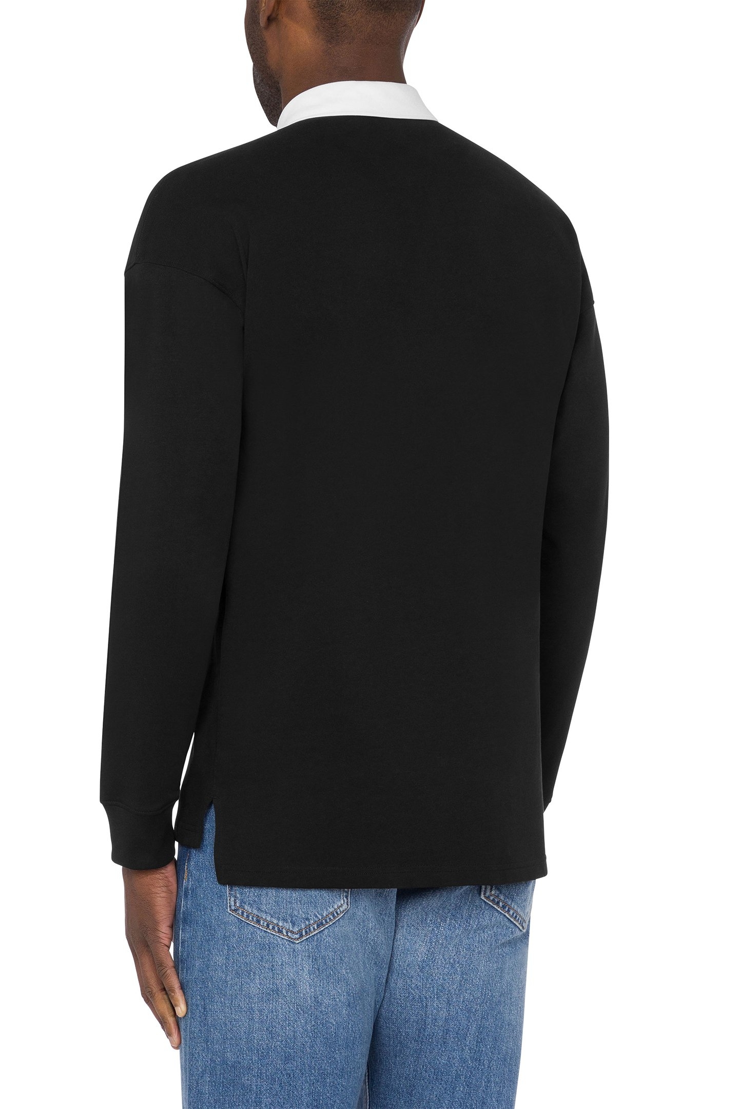 REGULAR LONG SLEEVES POLO BLACK 2