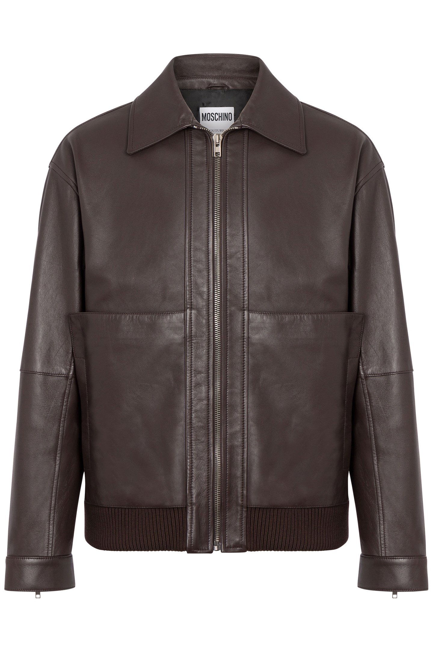 SOFT NAPPA LEATHER BOMBER JACKET BROWN 3
