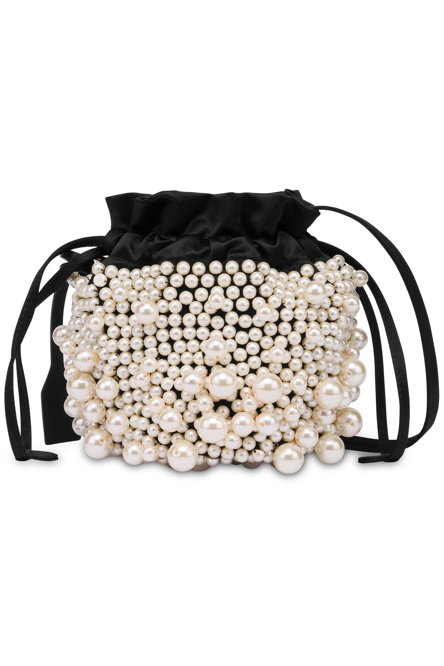 PEARLS BUCKET BAG BLACK 2