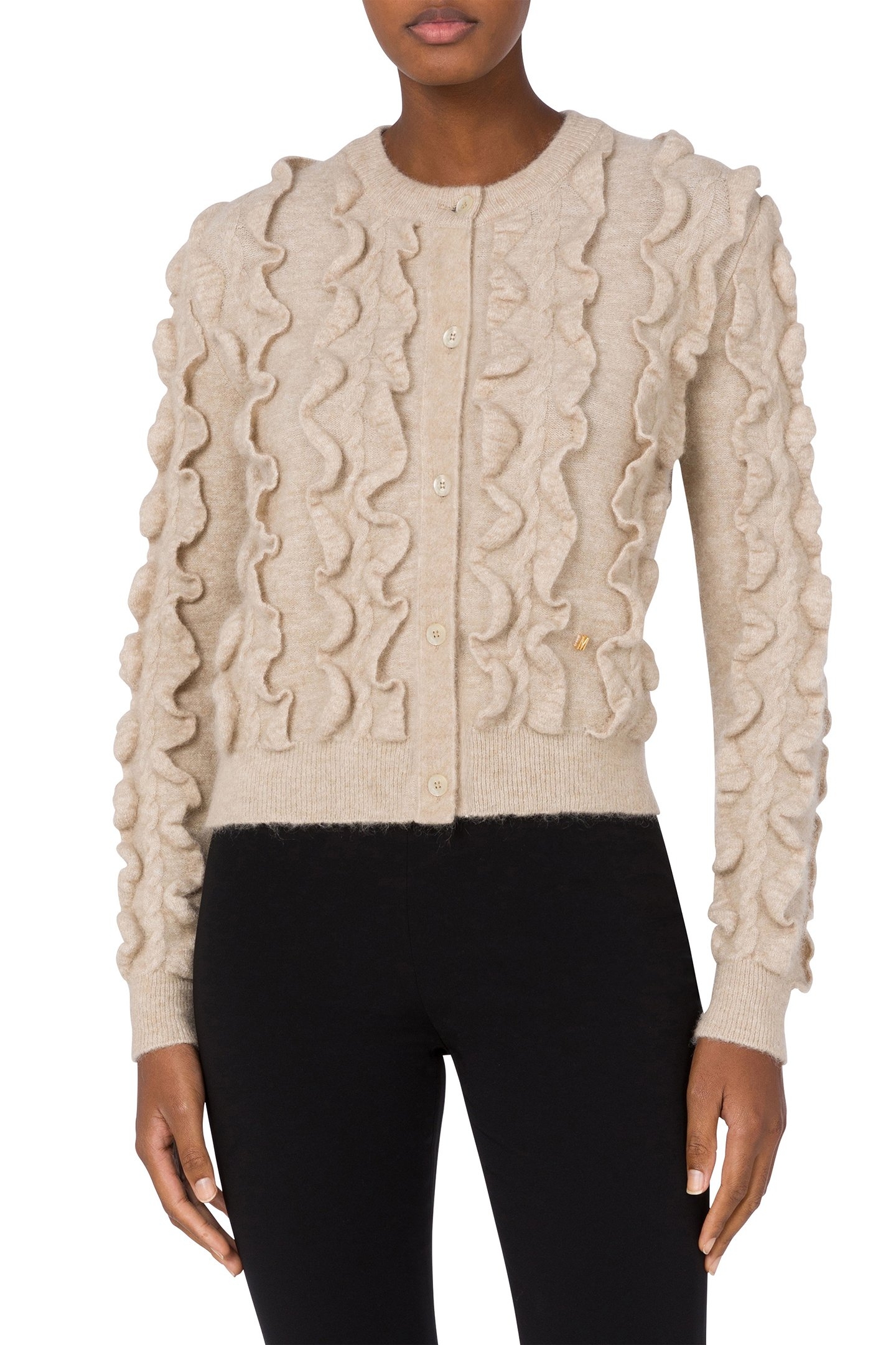 PULLOVER IN MOHAIR STRETCH GOLDEN M WHITE 1