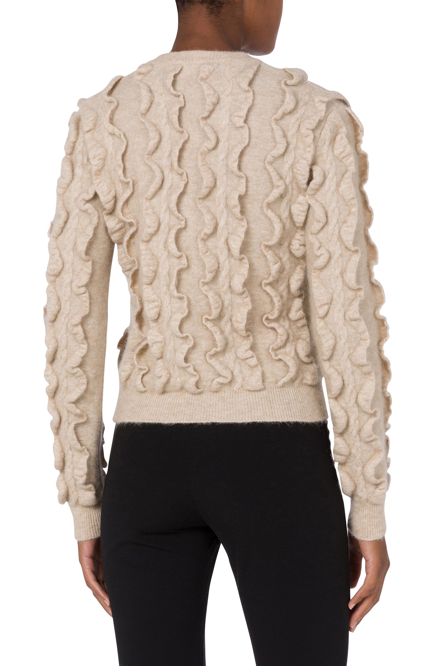 PULLOVER IN MOHAIR STRETCH GOLDEN M WHITE 2