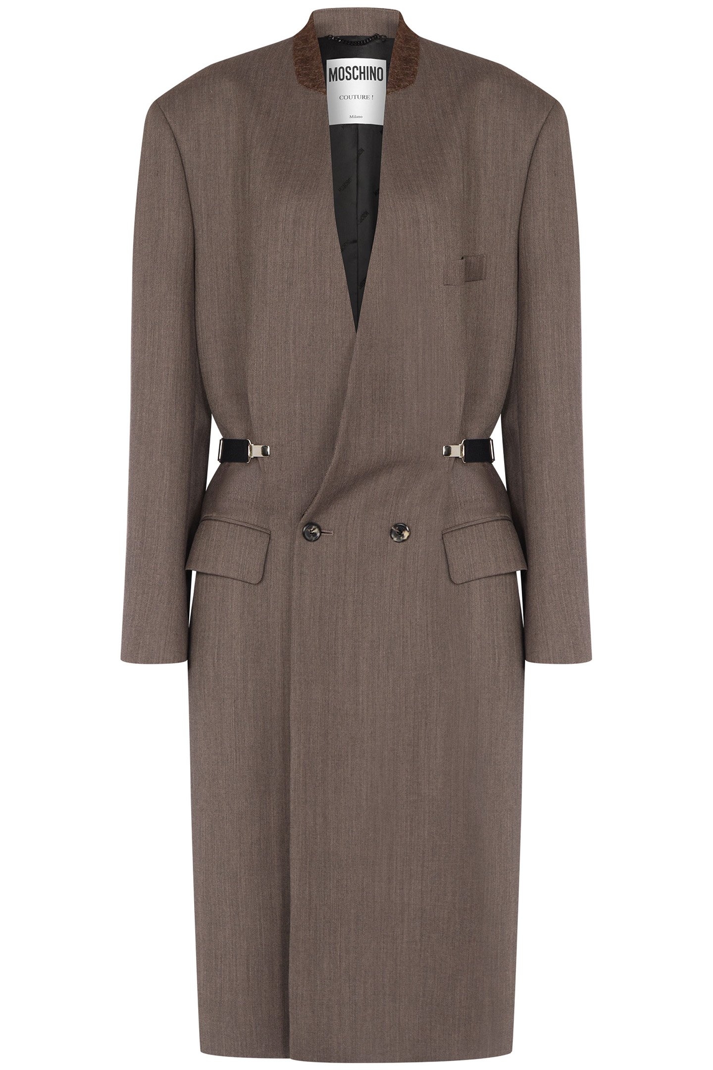 WOOL CANVAS COAT BROWN 3