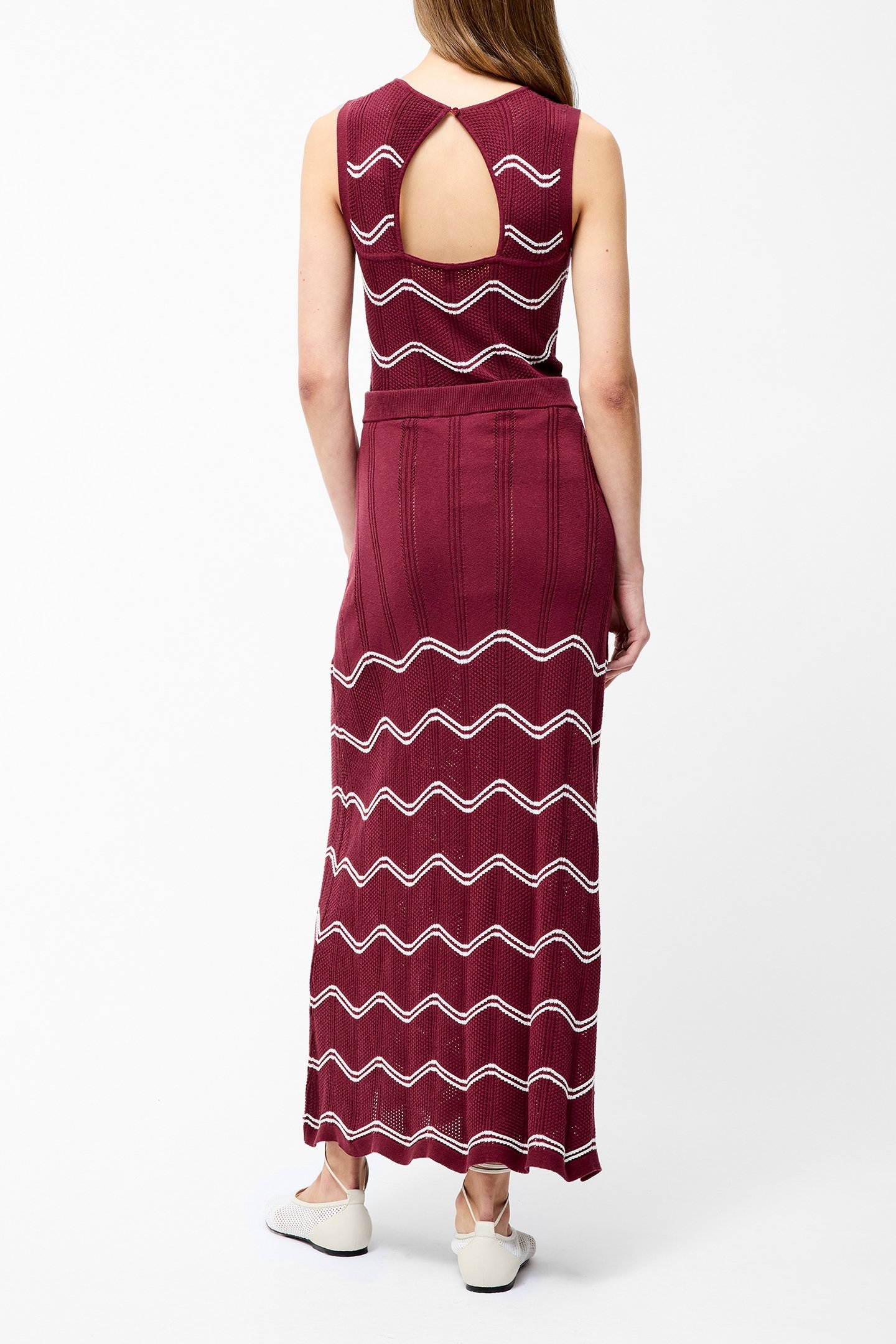 TRUDY CROCHET SKIRT SUMMER BURGUNDY/SUMM 2