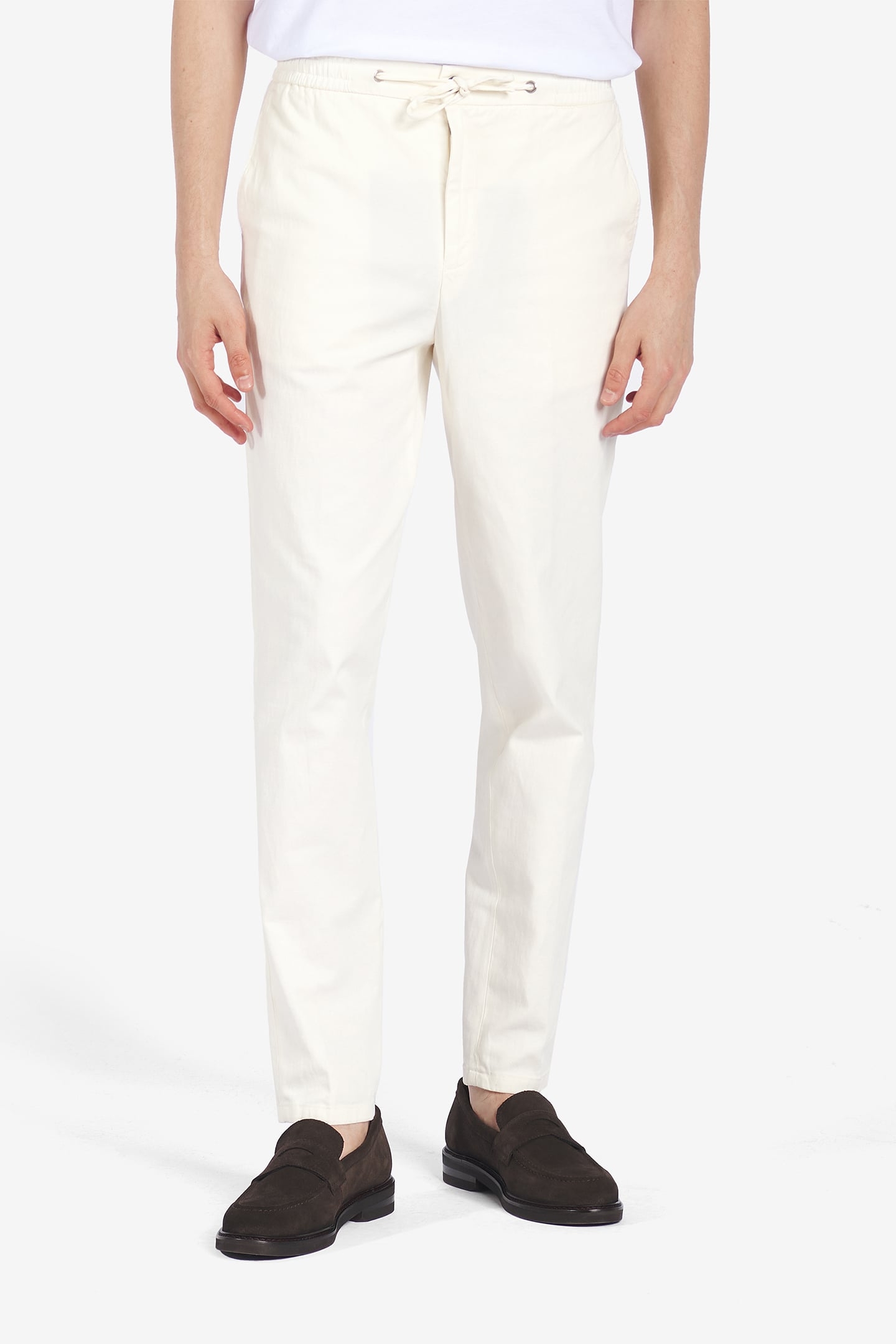 MONTREAL COTTON-LINEN STRETCH OFF WHITE 1