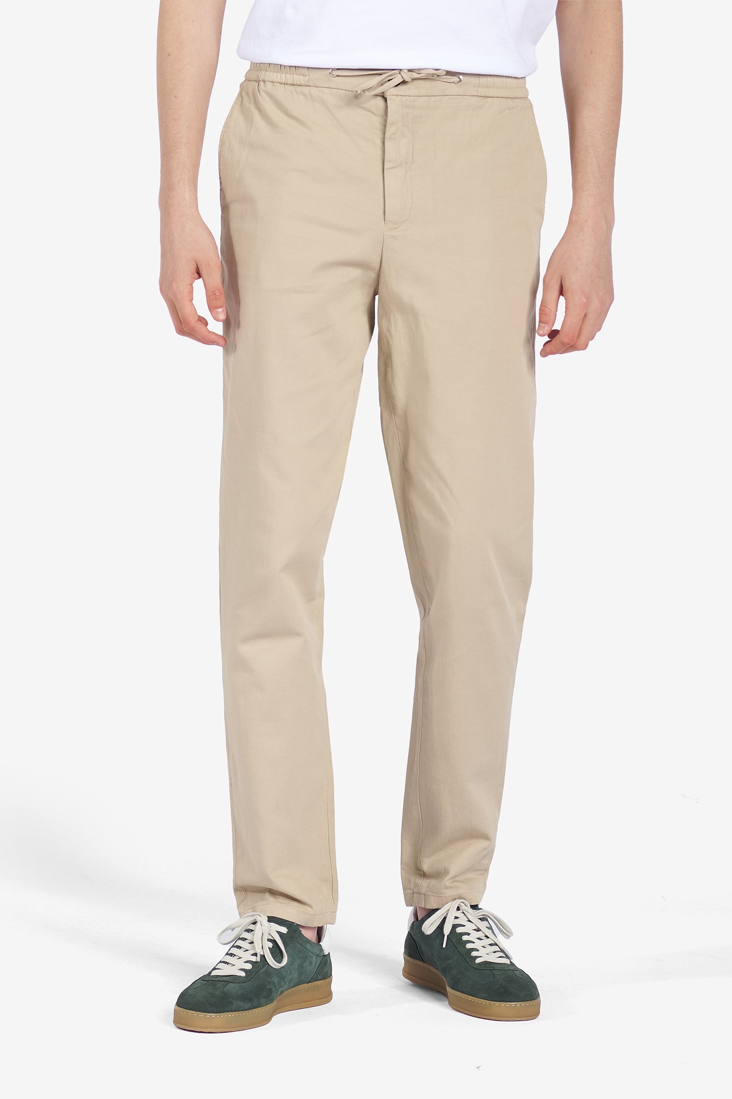 MONTREAL COTTON-LINEN STRETCH TAUPE 1