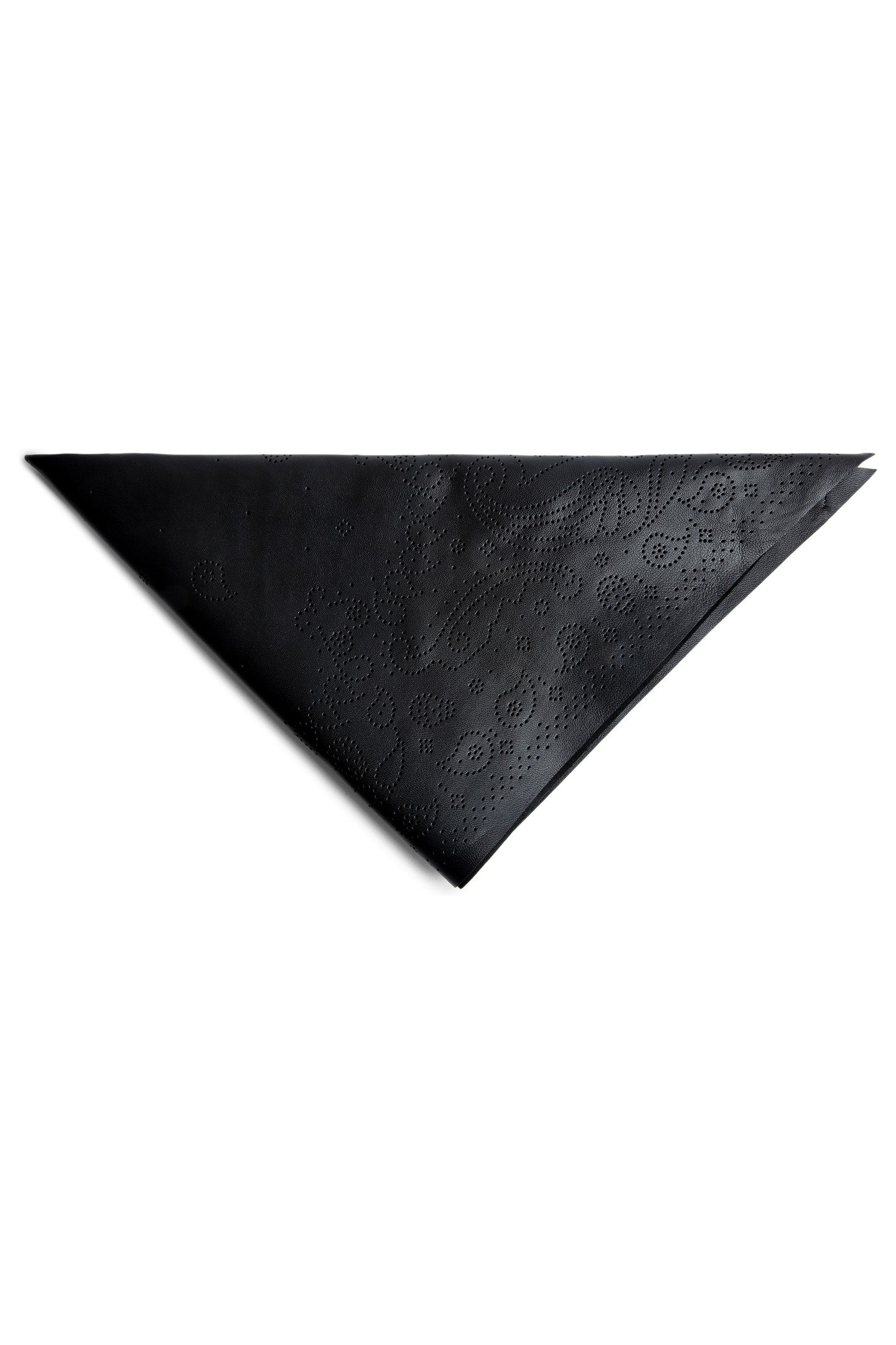 BANDY TRIANGLE LEATHER SCARF NOIR 3