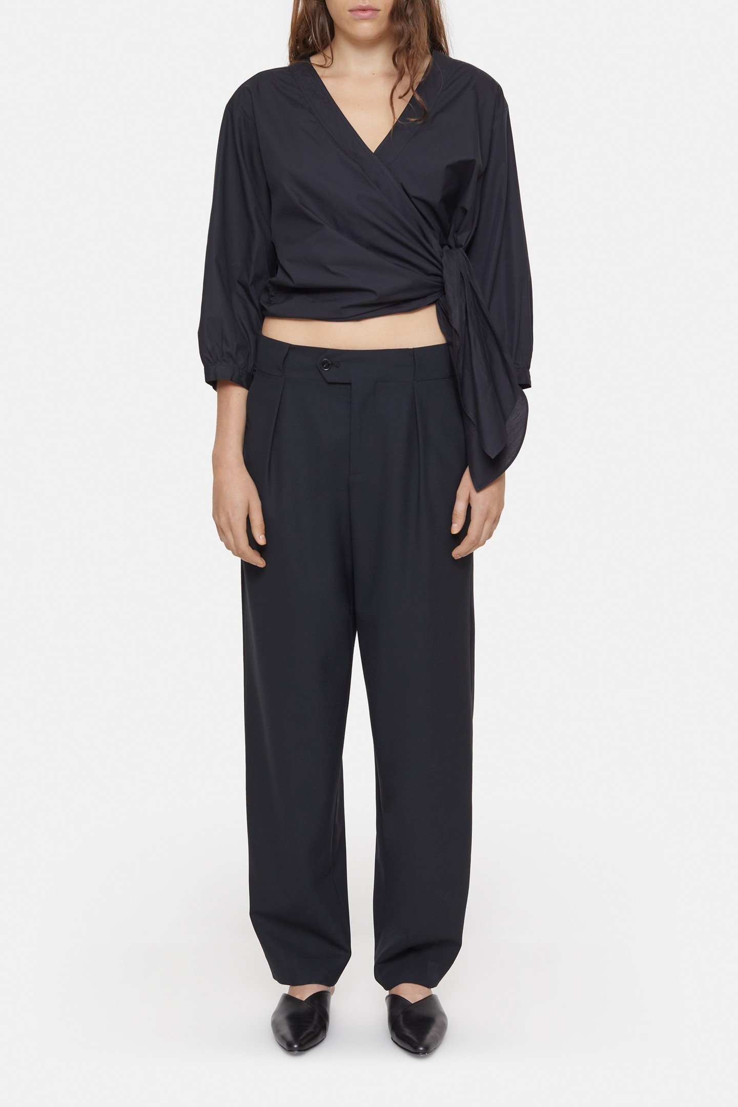 WRAPED TOP SHIRTS & BLOUSES BLACK 6