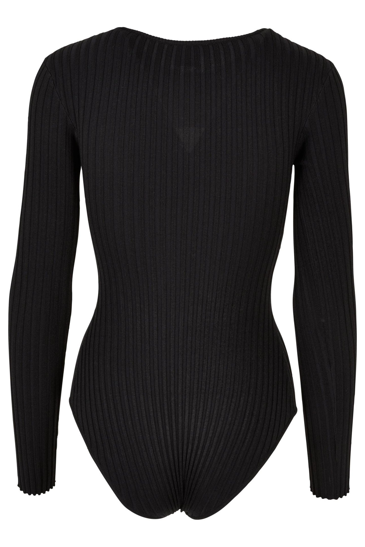 RIB KNIT LONGSLEEVE BODY BLACK 2