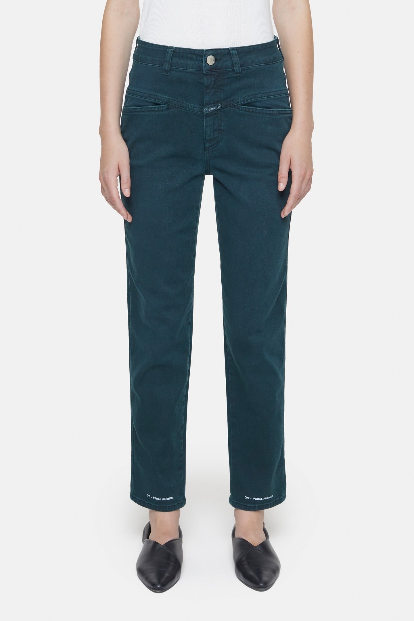 PEDAL PUSHER JEANS FERN GREEN 1