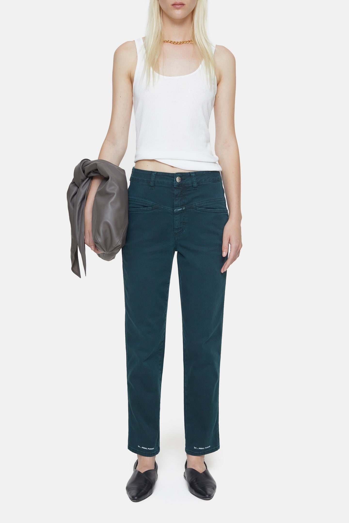 PEDAL PUSHER JEANS FERN GREEN 3