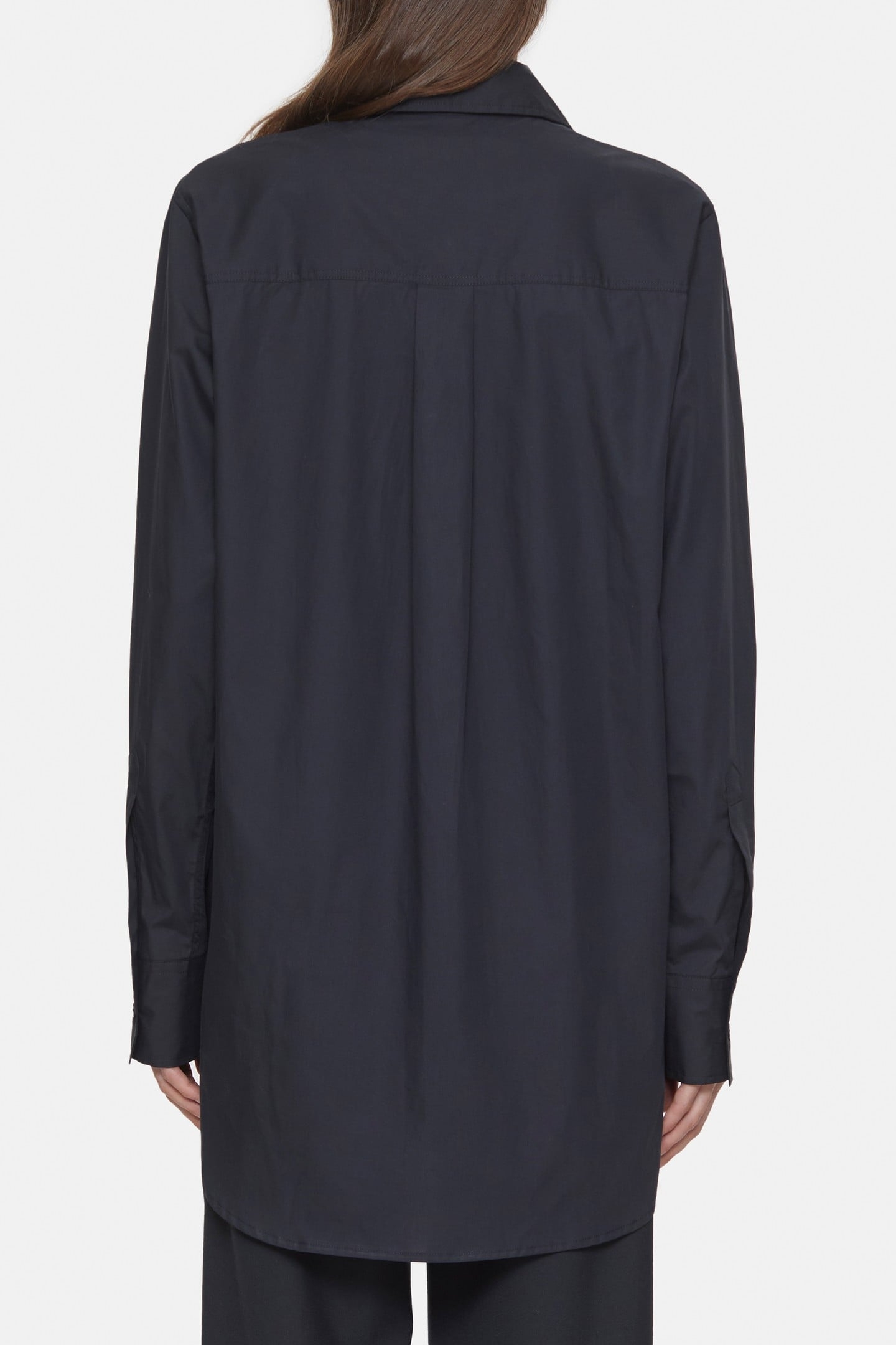 FITTED LONG BLOUSE SHIRT BLACK 3