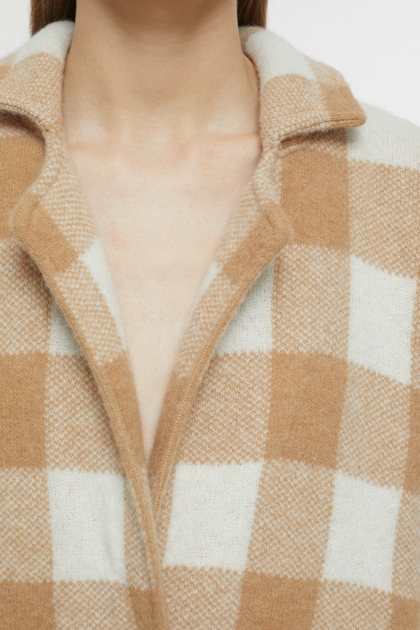 KNITTED SHACKET KNITS CHINO BEIGE 2