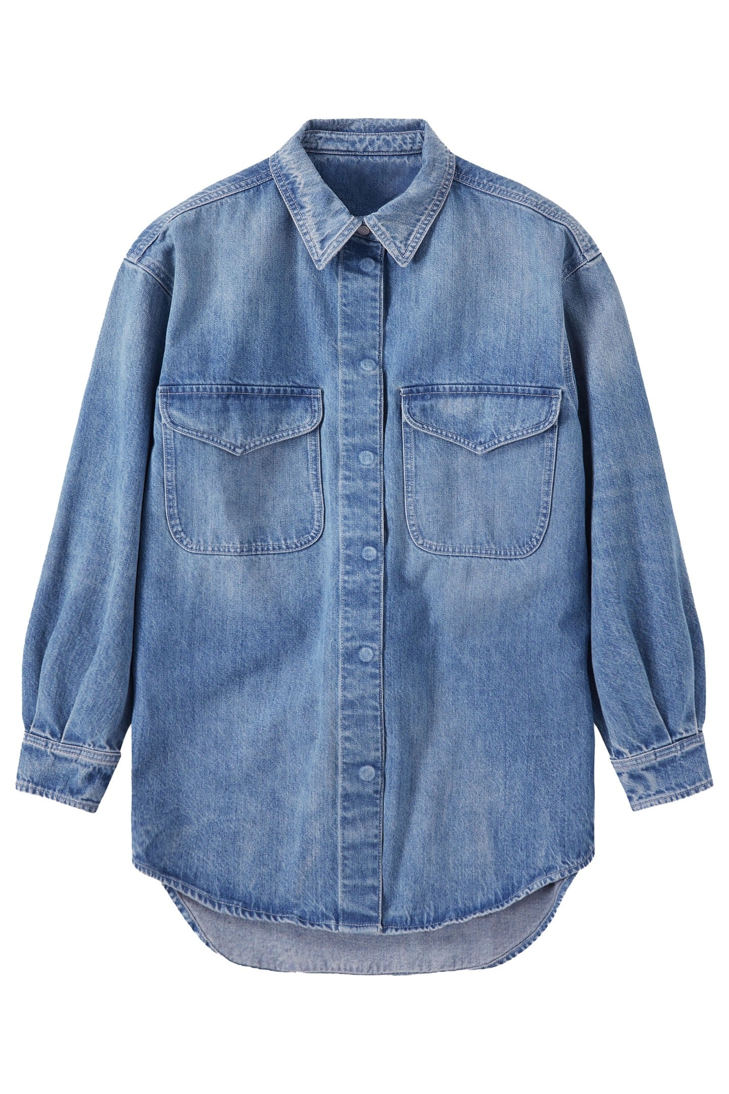 DENIM OVERSHIRT MID BLUE 5