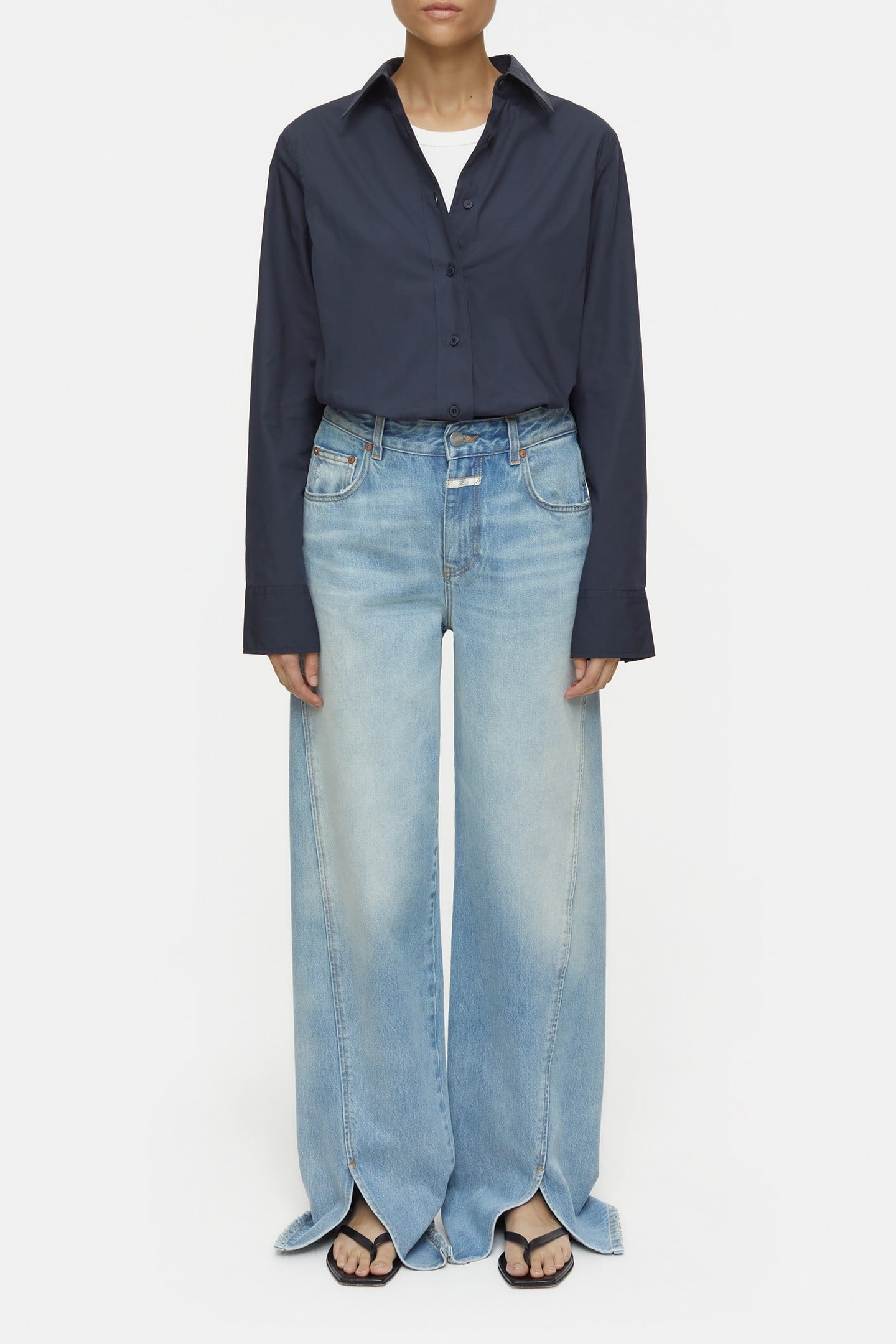 STRAIGHT FITTED SHIRT & BLOUSES DARK NIGHT 2