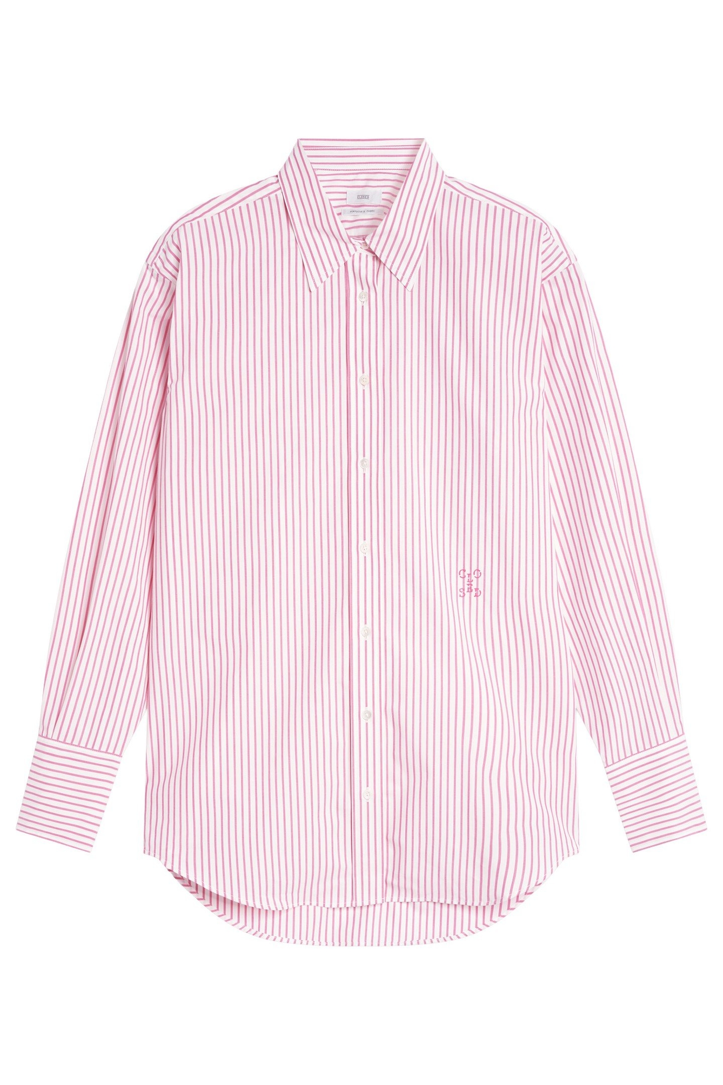 CLASSY LONG CUFF BLOUSE SHIRT FIERY PINK 1