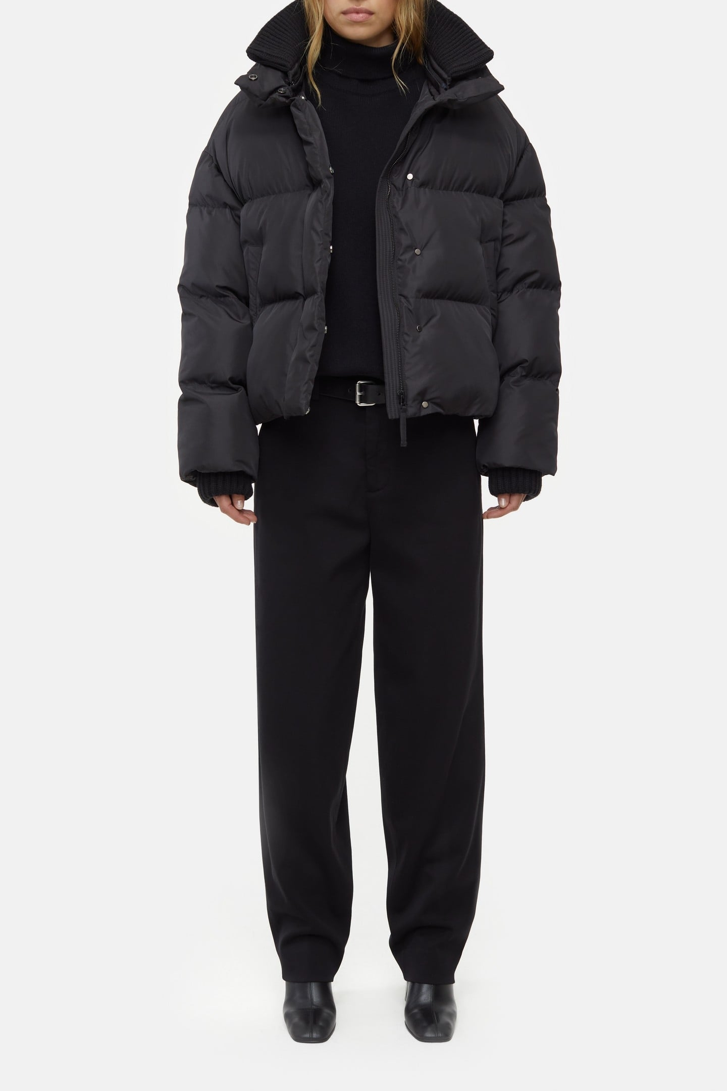 CROPPED PUFFER JACKET BLACK 1