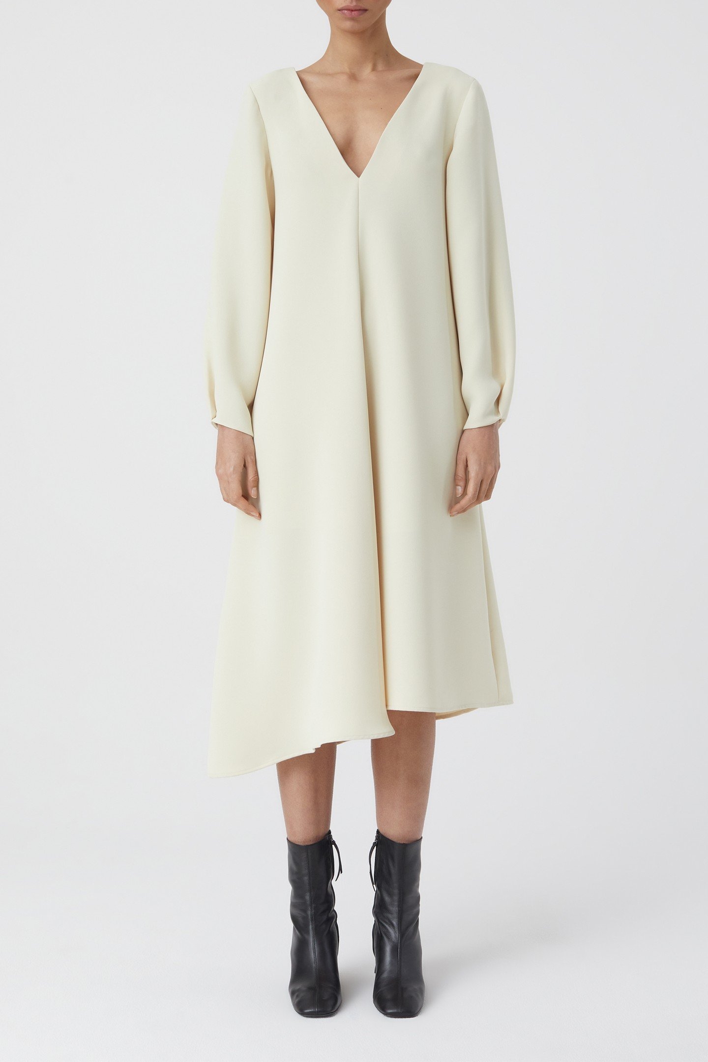 DEEP NECK LONG SLEEVE DRESS SHELL 4