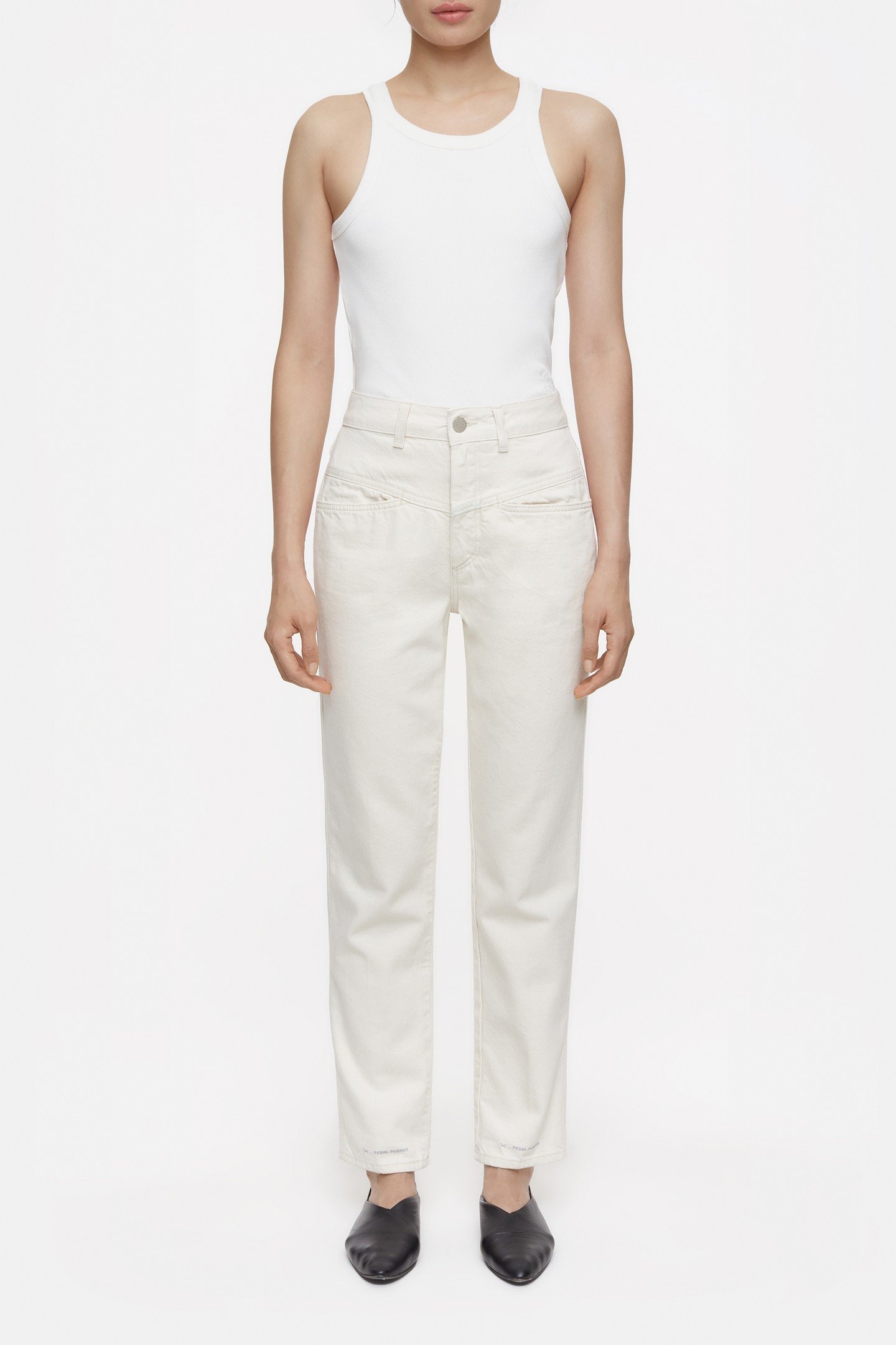 PEDAL PUSHER JEANS IVORY 2