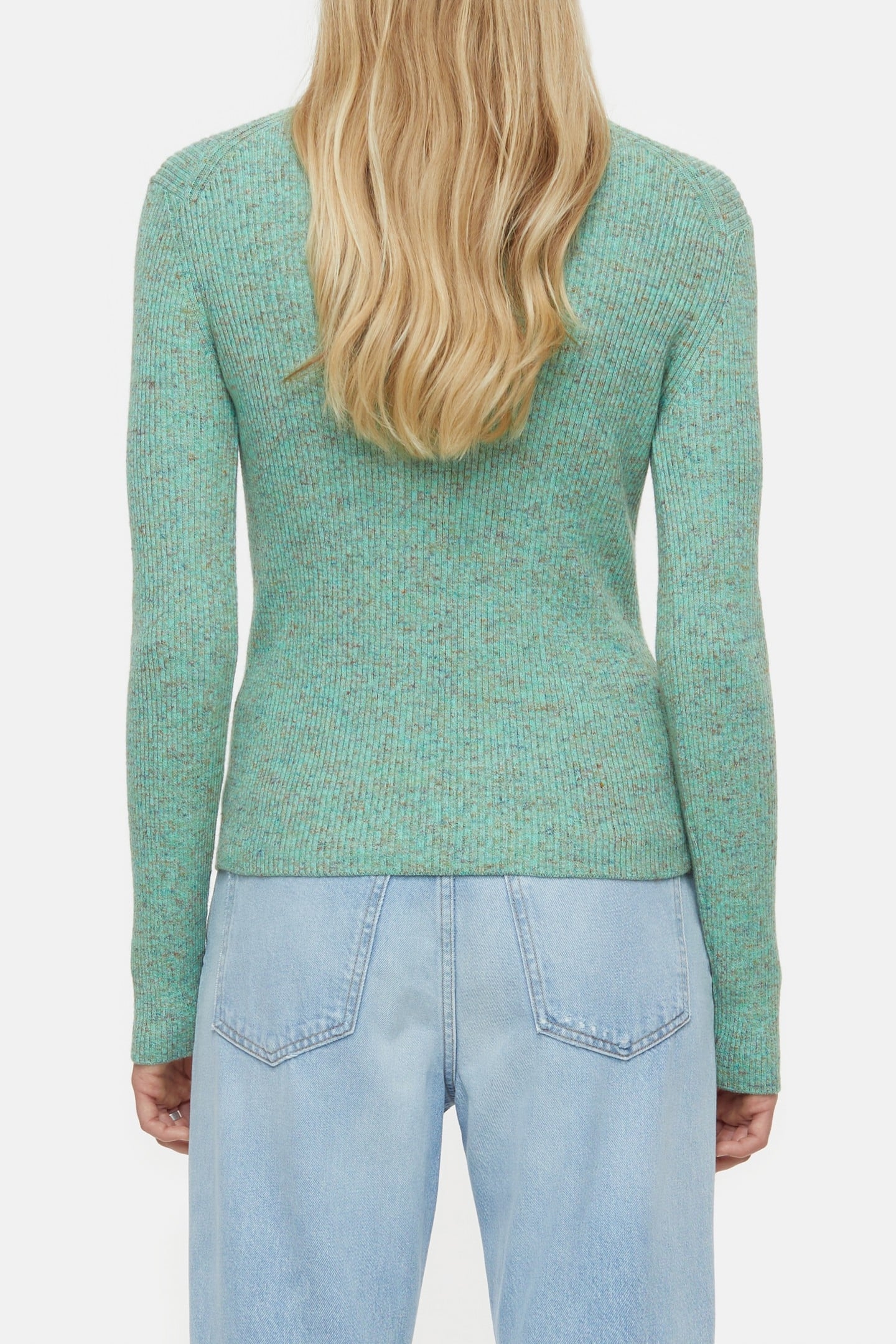 LONG SLEEVE CREW NECK KNITS GREEN KICK 4