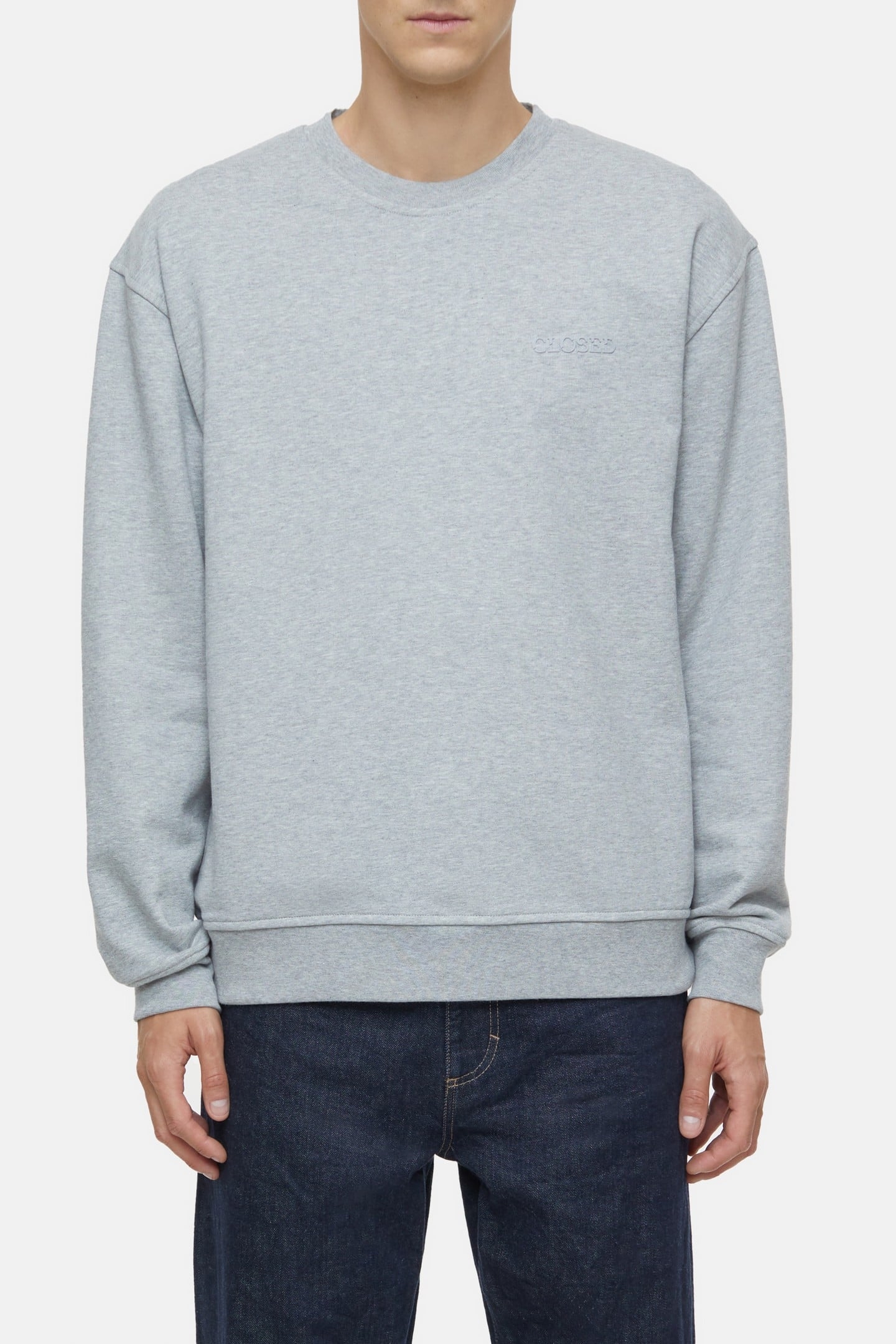 LOGO CREWNECK SWEAT T-SHIRTS LIGHT GREY MELANGE 2