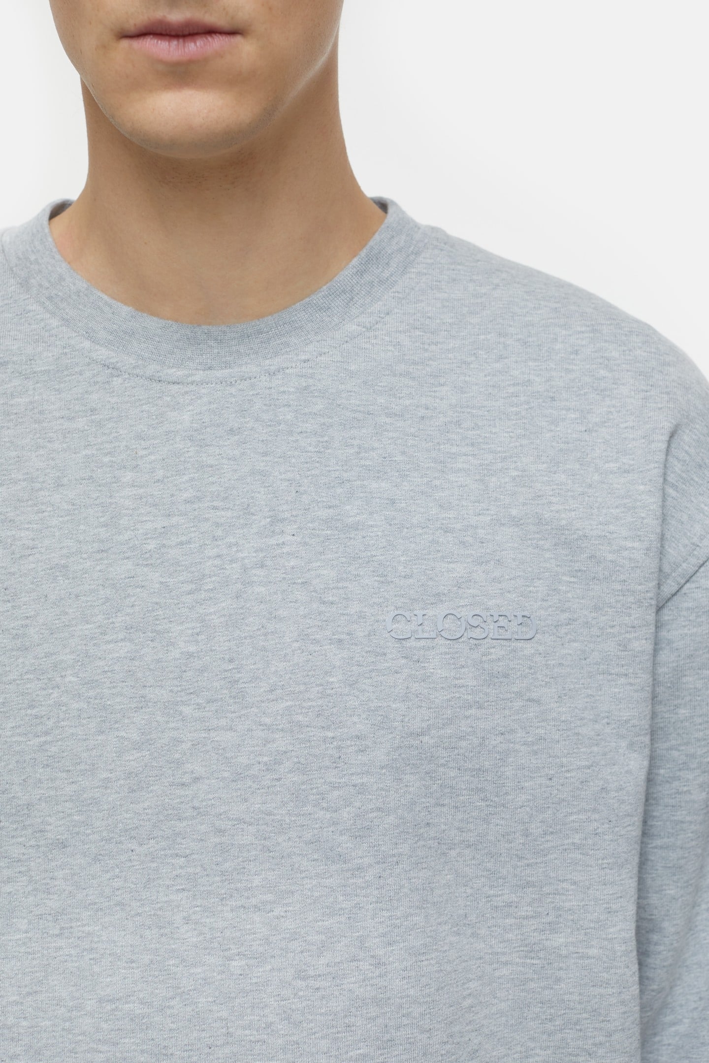 LOGO CREWNECK SWEAT T-SHIRTS LIGHT GREY MELANGE 8