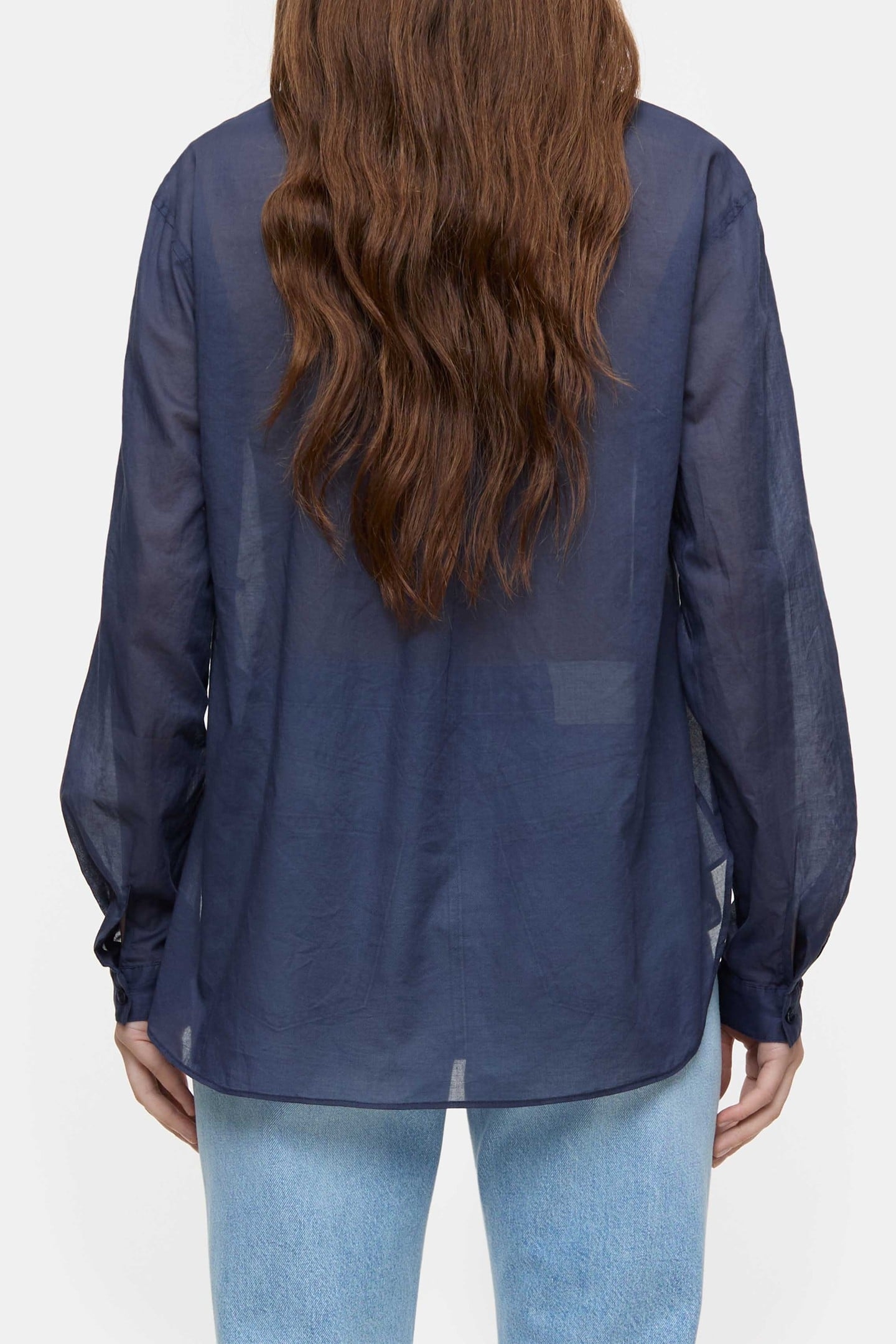 LONG SLEEVE BLOUSE SHIRT SPACE BLUE 3