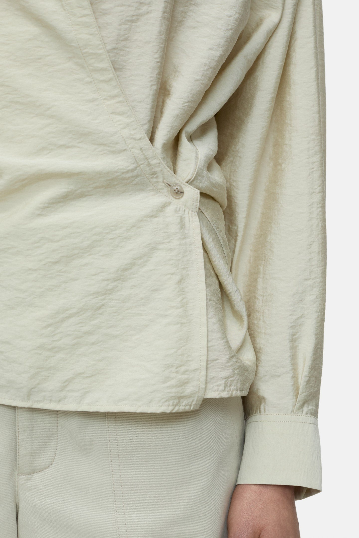 WRAP BLOUSE SHIRT SABBIA BEIGE 5