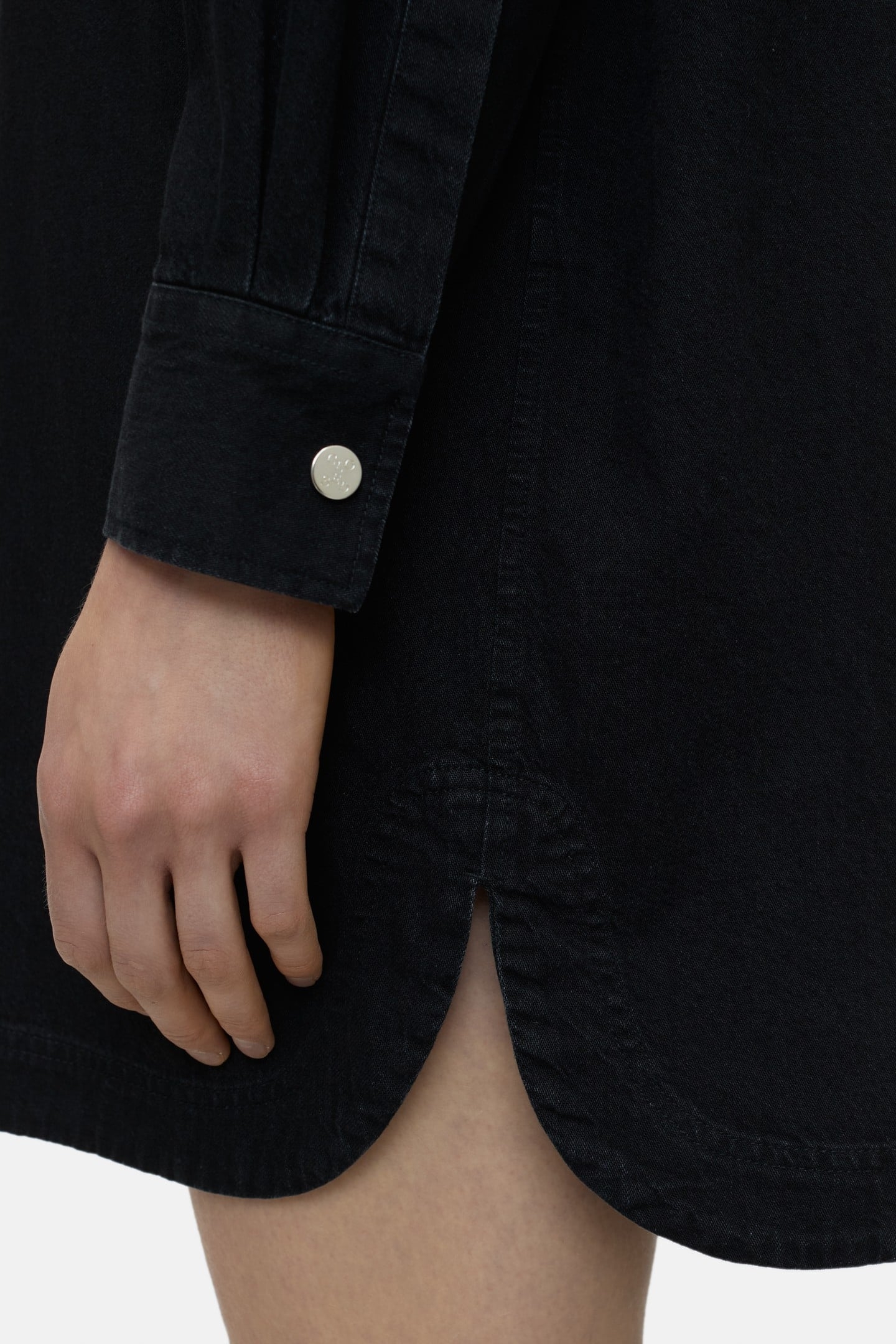 DENIM SHIRT DRESS BLACK 5