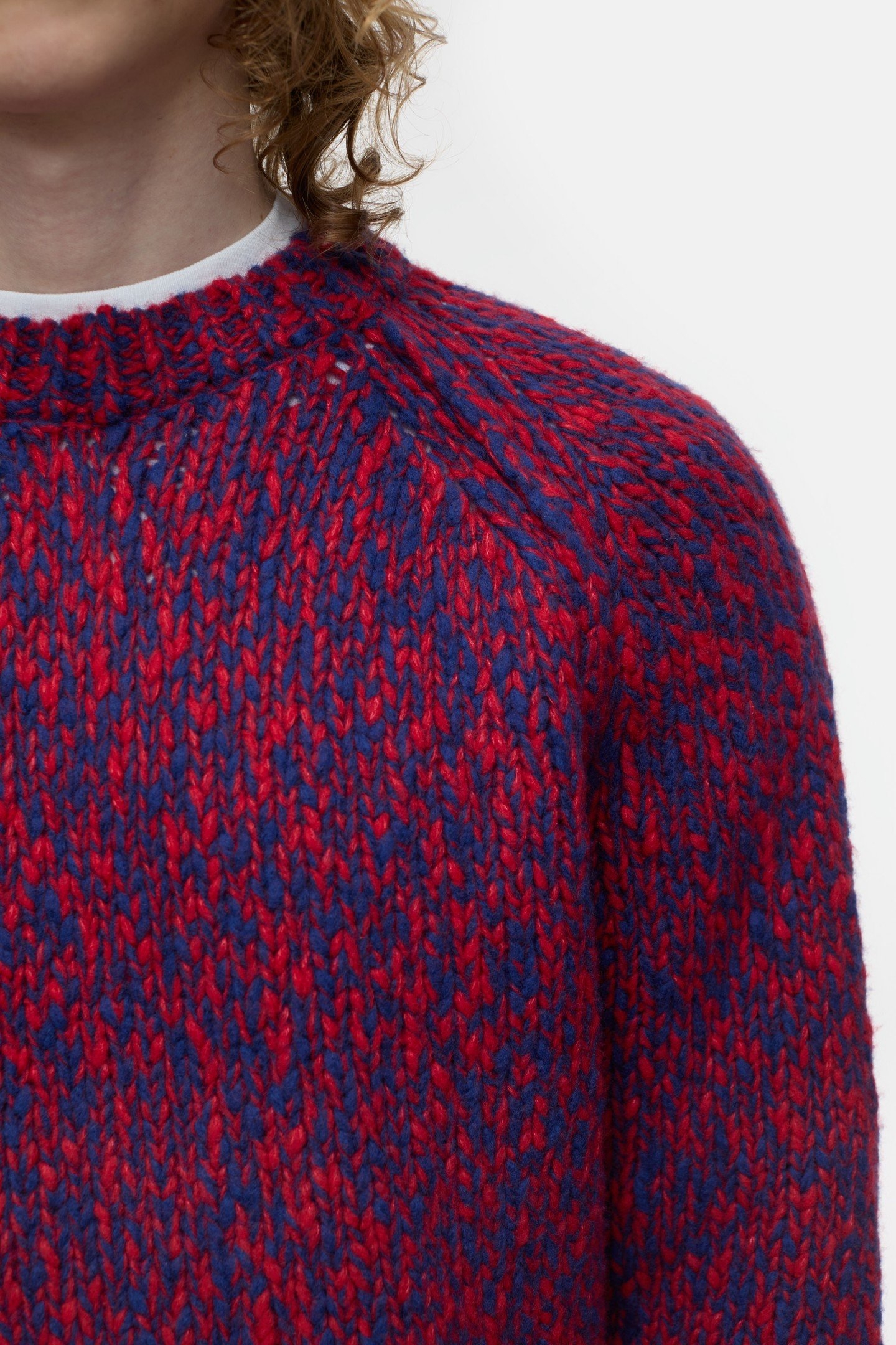 CREW NECK RAGLAN JUMPER KNITS CHILI PEPPER RED 2