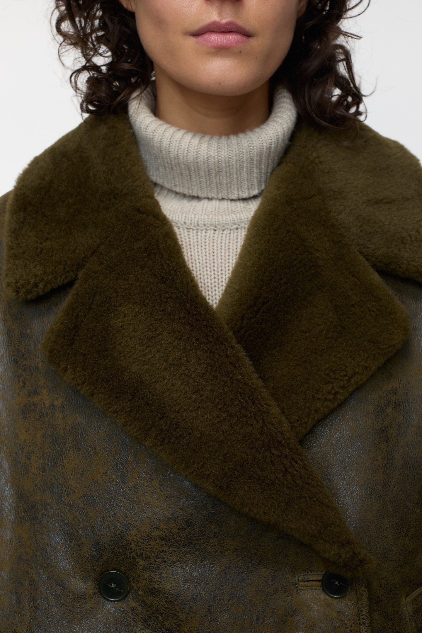 SHEARLING COAT JACKET VER GREEN 5