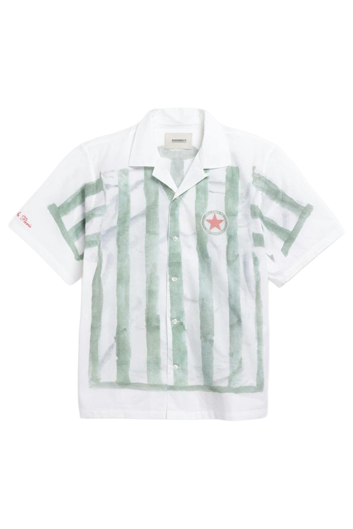 RED STAR X  HIGHSNOBIETY – FOOTBALL KIT SHIRT WHITE/GREEN 1