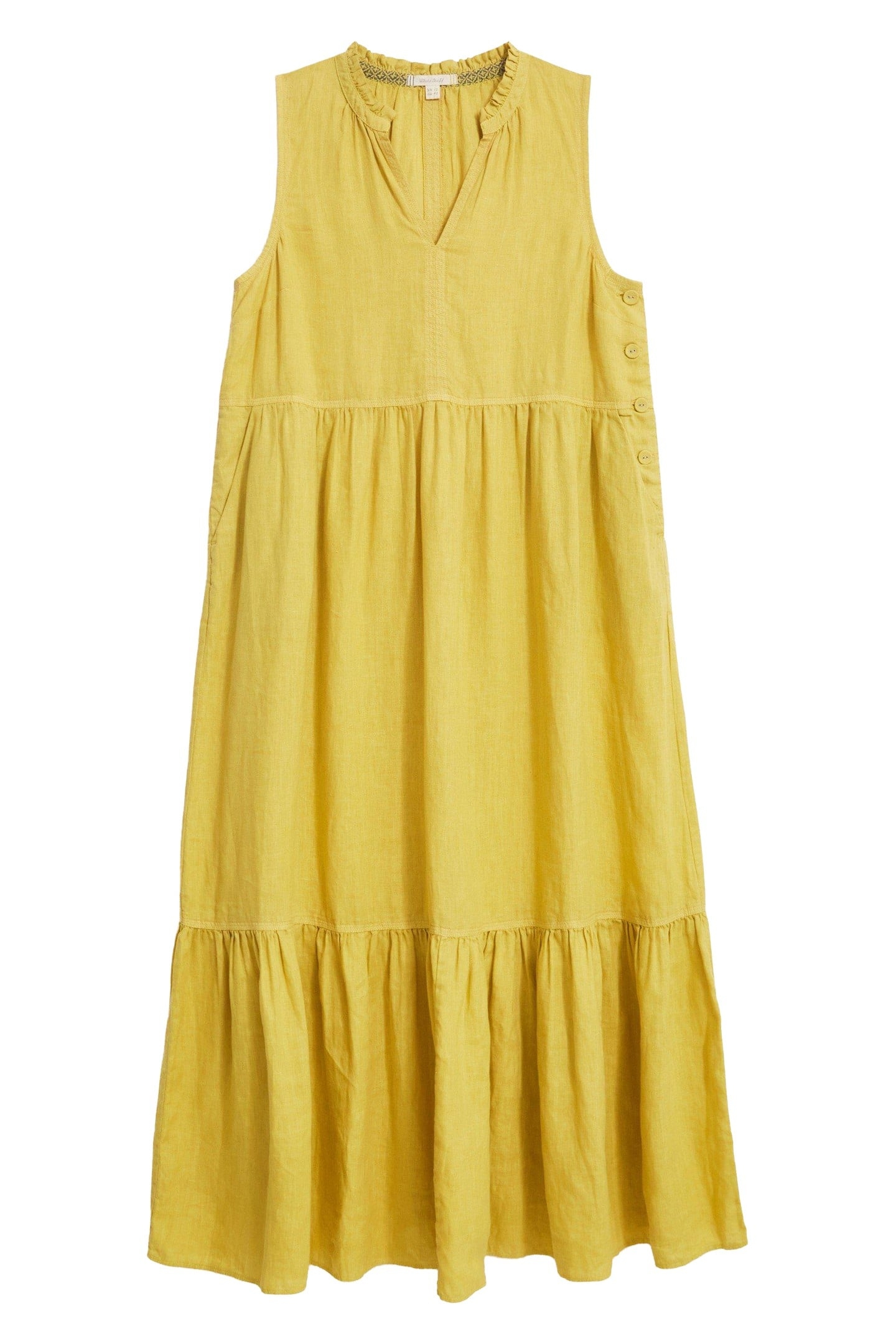 SOPHIA LINEN MAXI DRESS MID CHARTREUSE 3