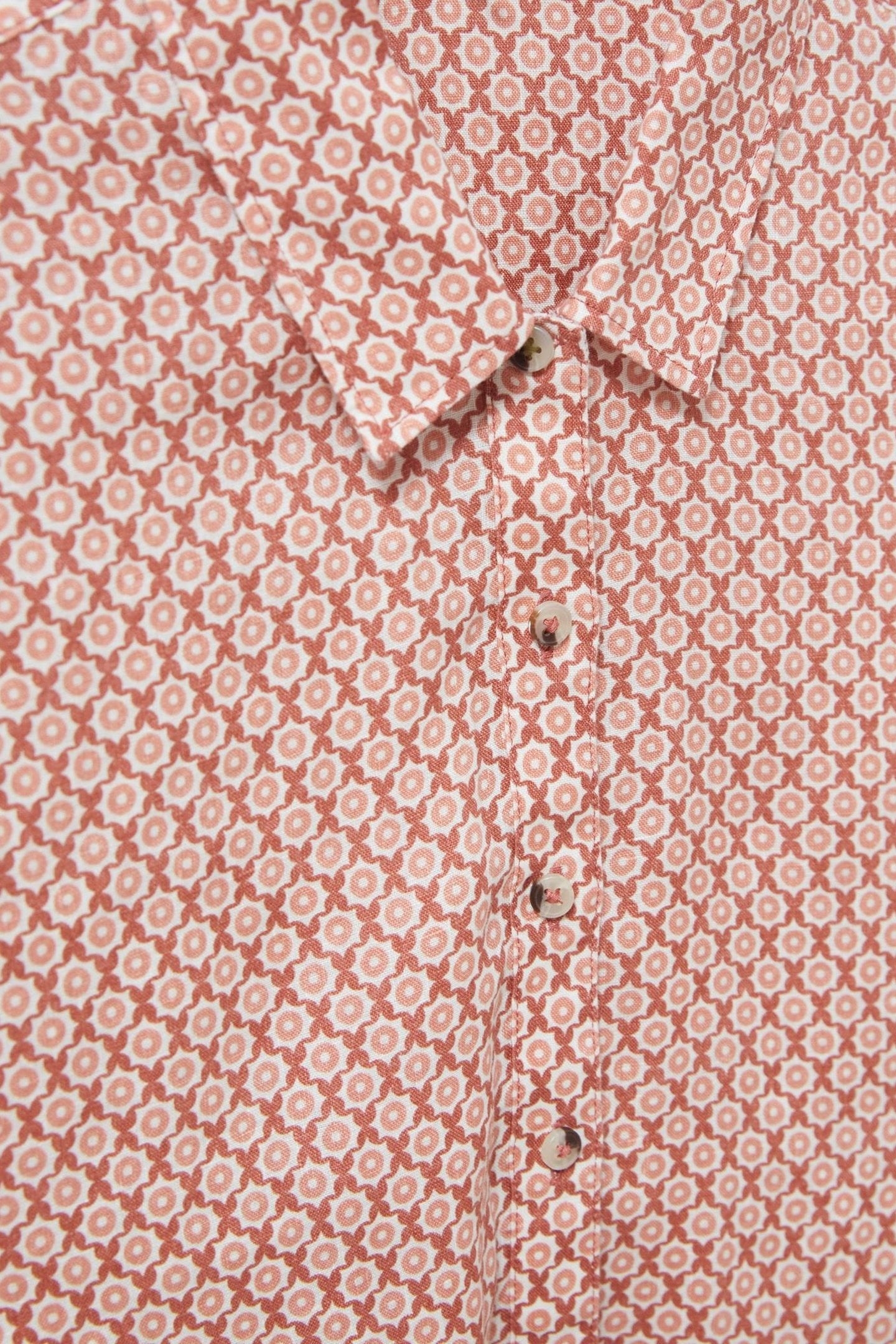 LILY TIE HEM LINEN SHIRT RED MULTI 4