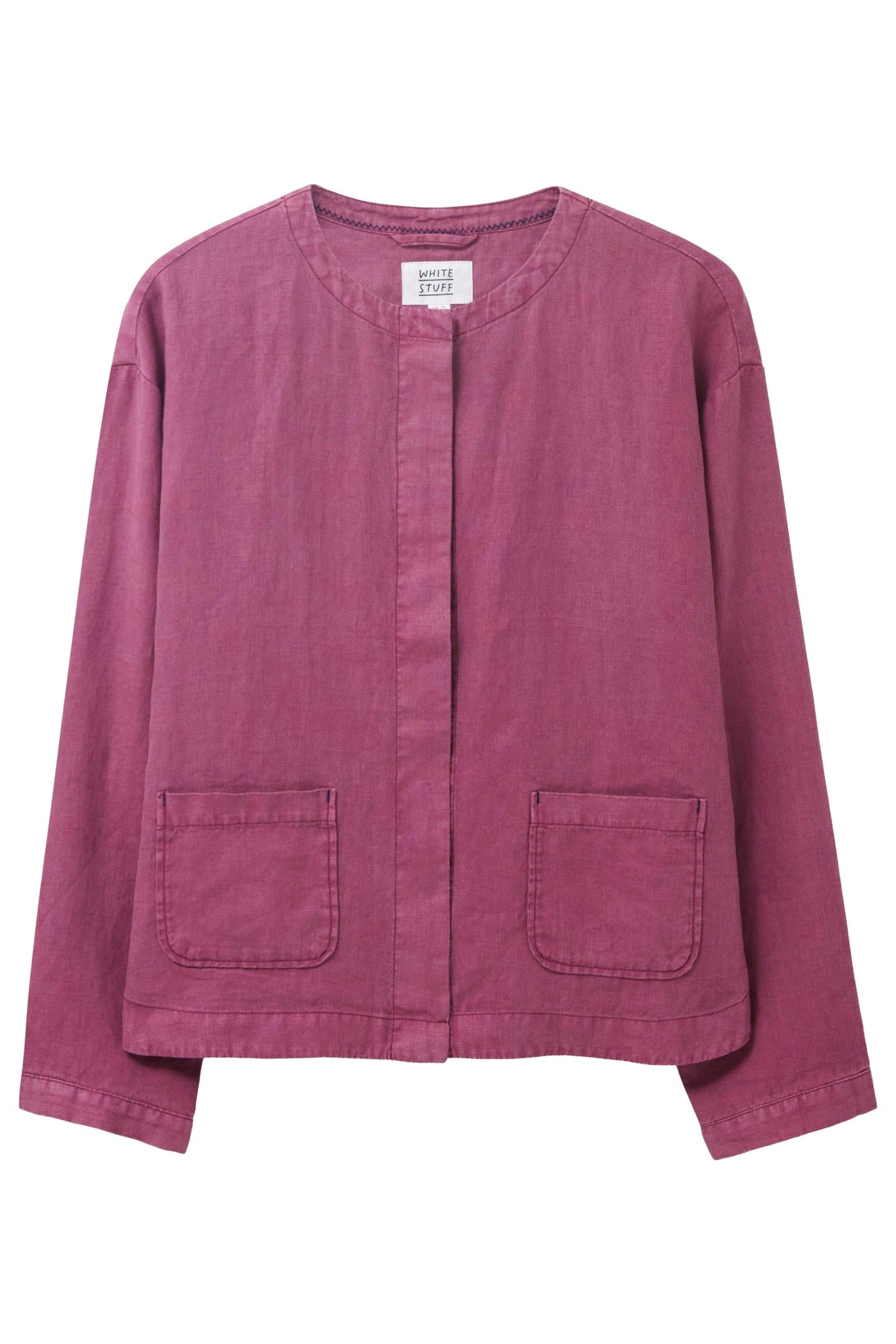 TALLULAH LINEN JACKET DUSTY PINK 3