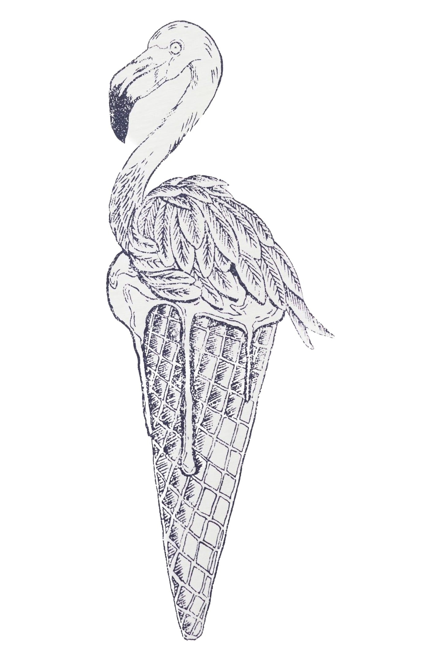 ICE CREAM FLAMINGO GRAPHIC TEE NATURAL WHITE 4