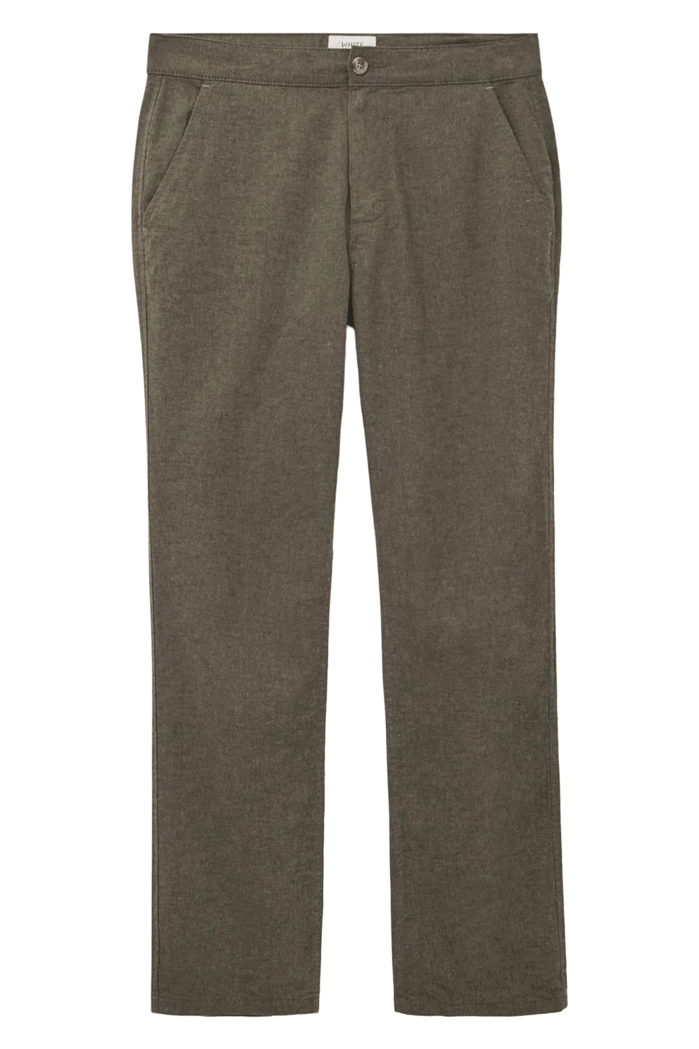 LINEN BLEND TROUSER KHAKI GREEN 3