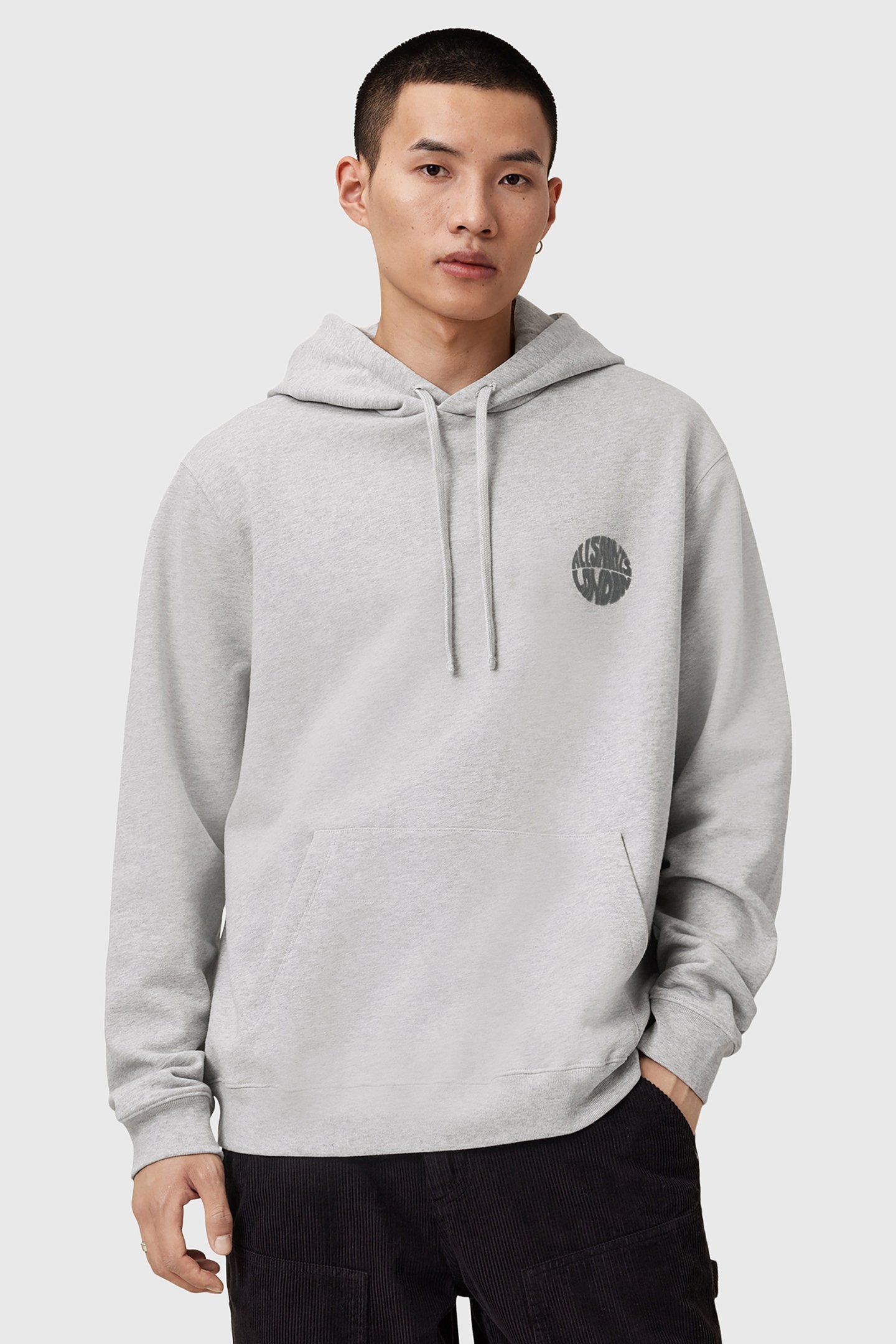 WAVED OTH HOODY LIGHT GREY MARL 1