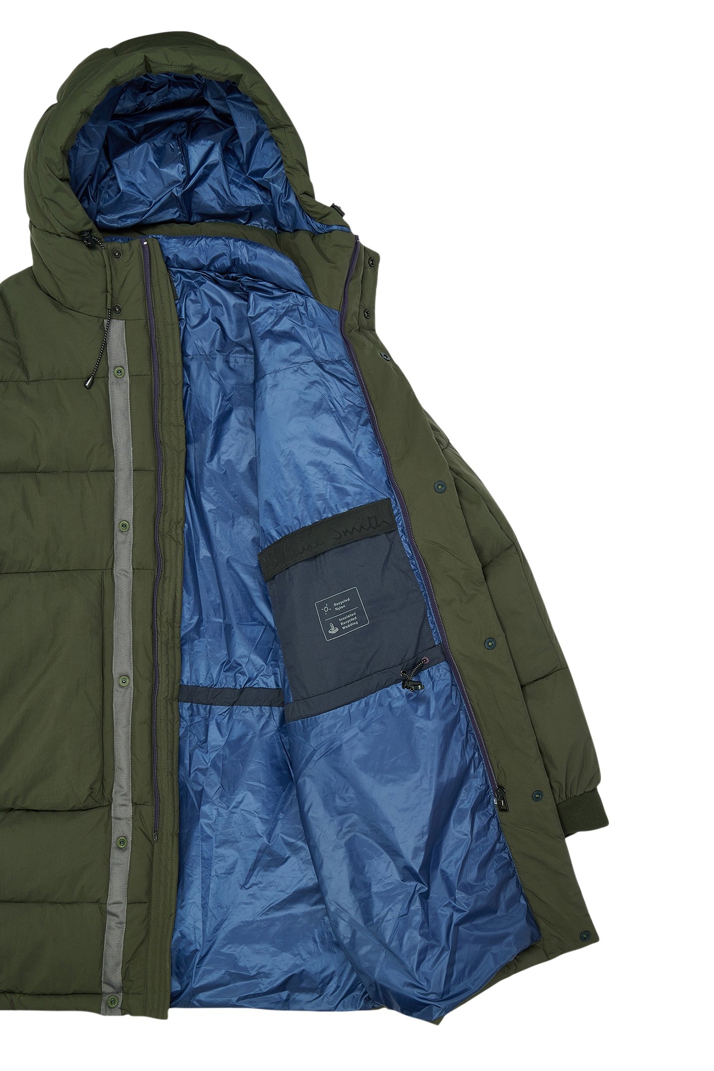 LONG FIBRE DOWN COAT VERY DARK GREEN 2