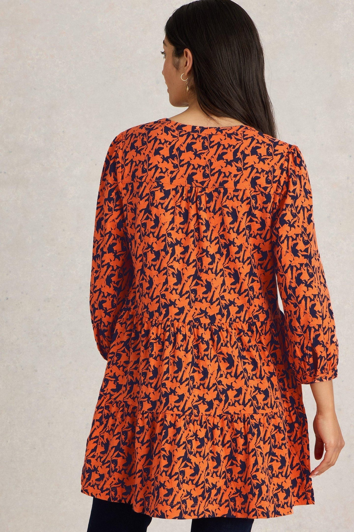 MARLIE JERSEY TUNIC ORANGE PRINT 3