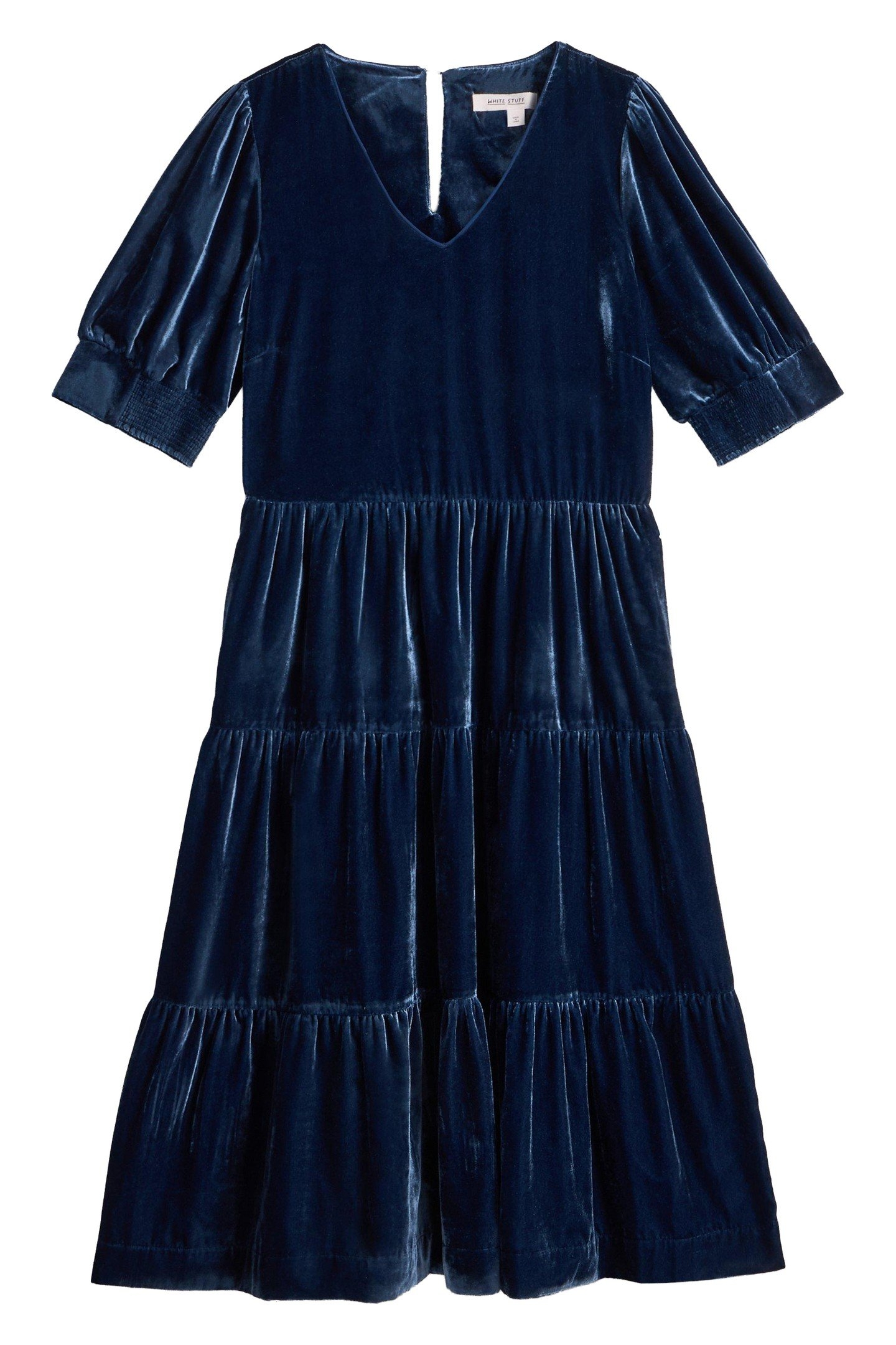 ALLIE VELVET DRESS DEEP BLUE 1
