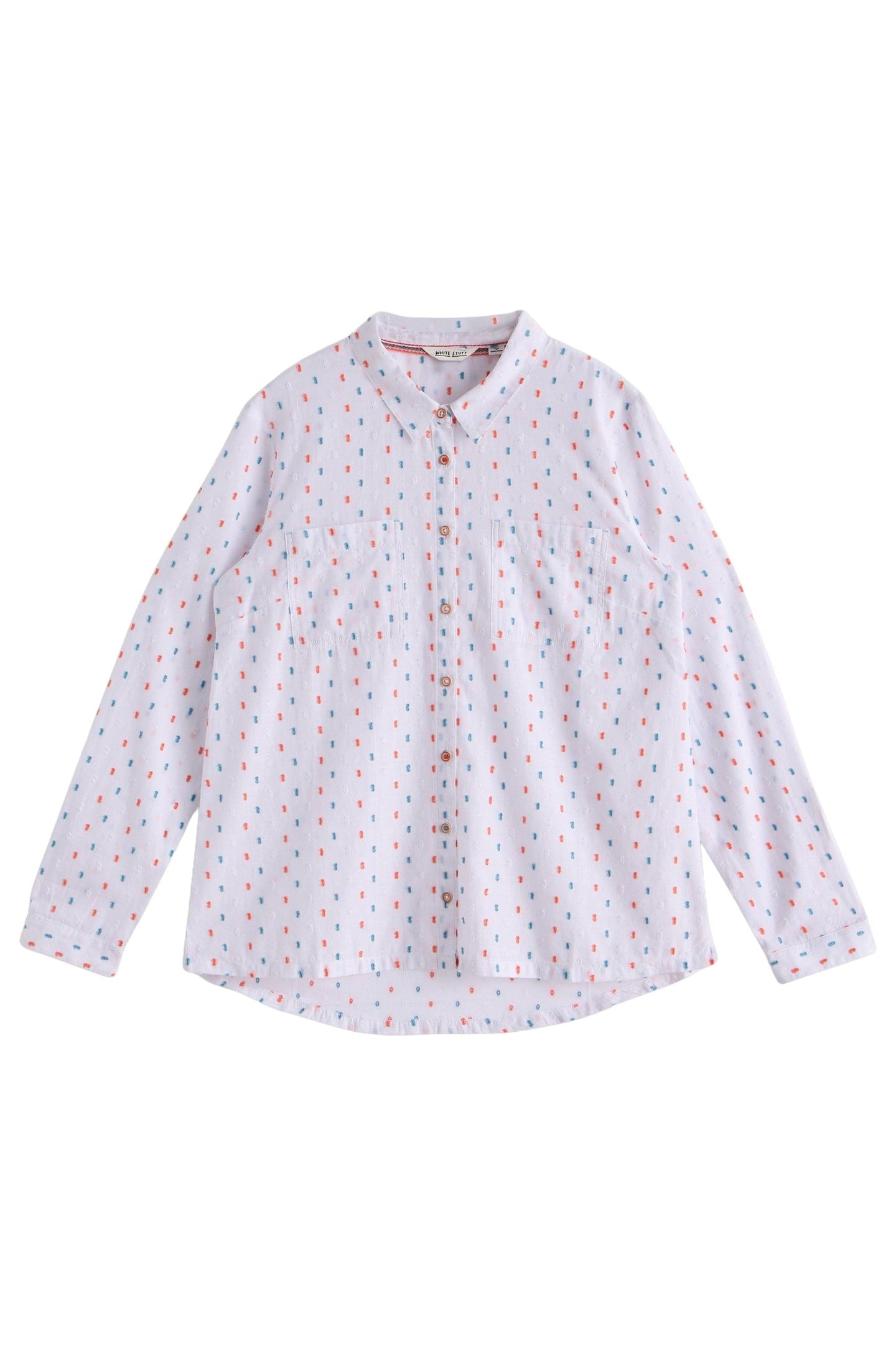 SOPHIE ORGANIC COTTON SHIRT IVORY MULTI 3