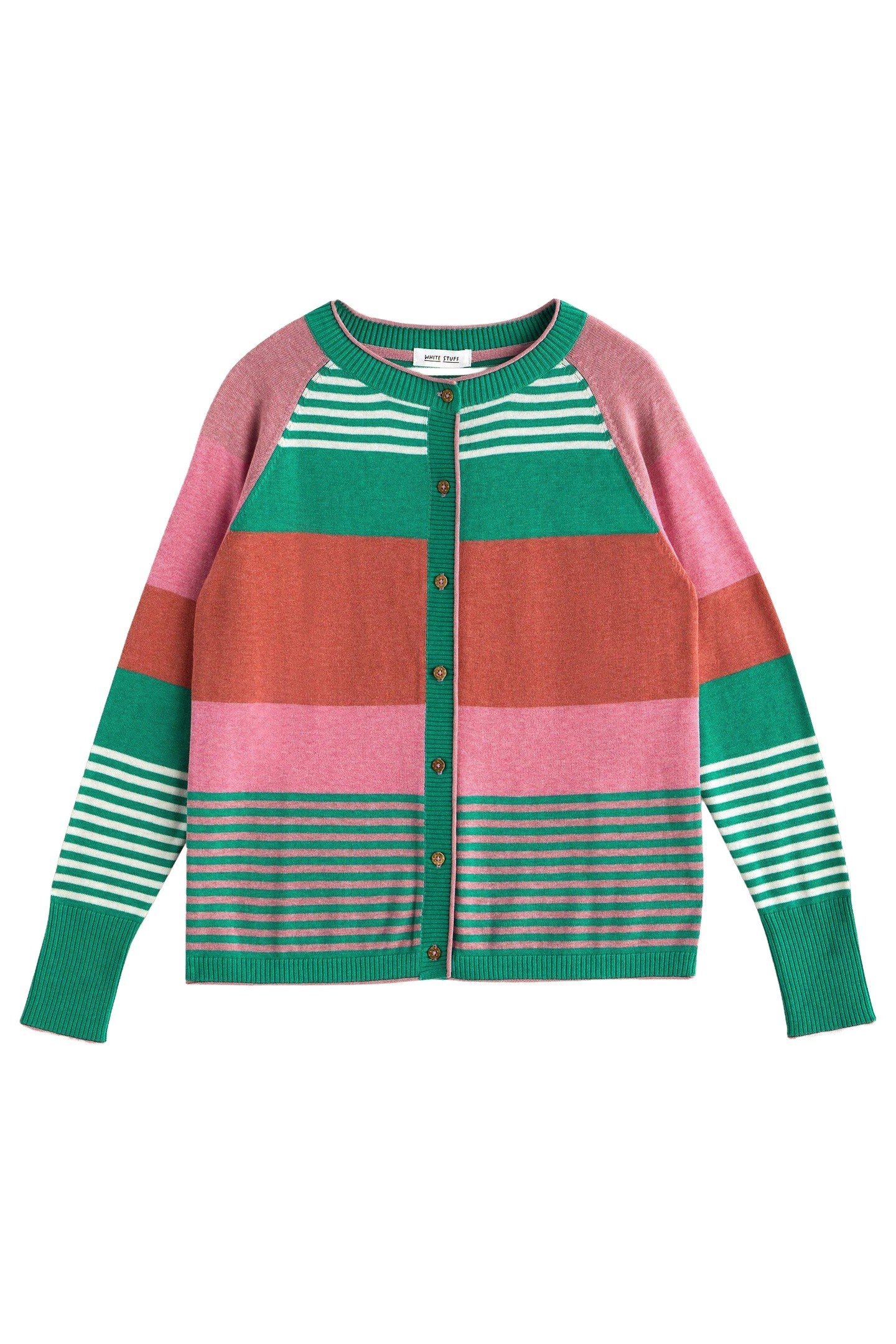 LULU STRIPE CARDI PINK MULTI 3