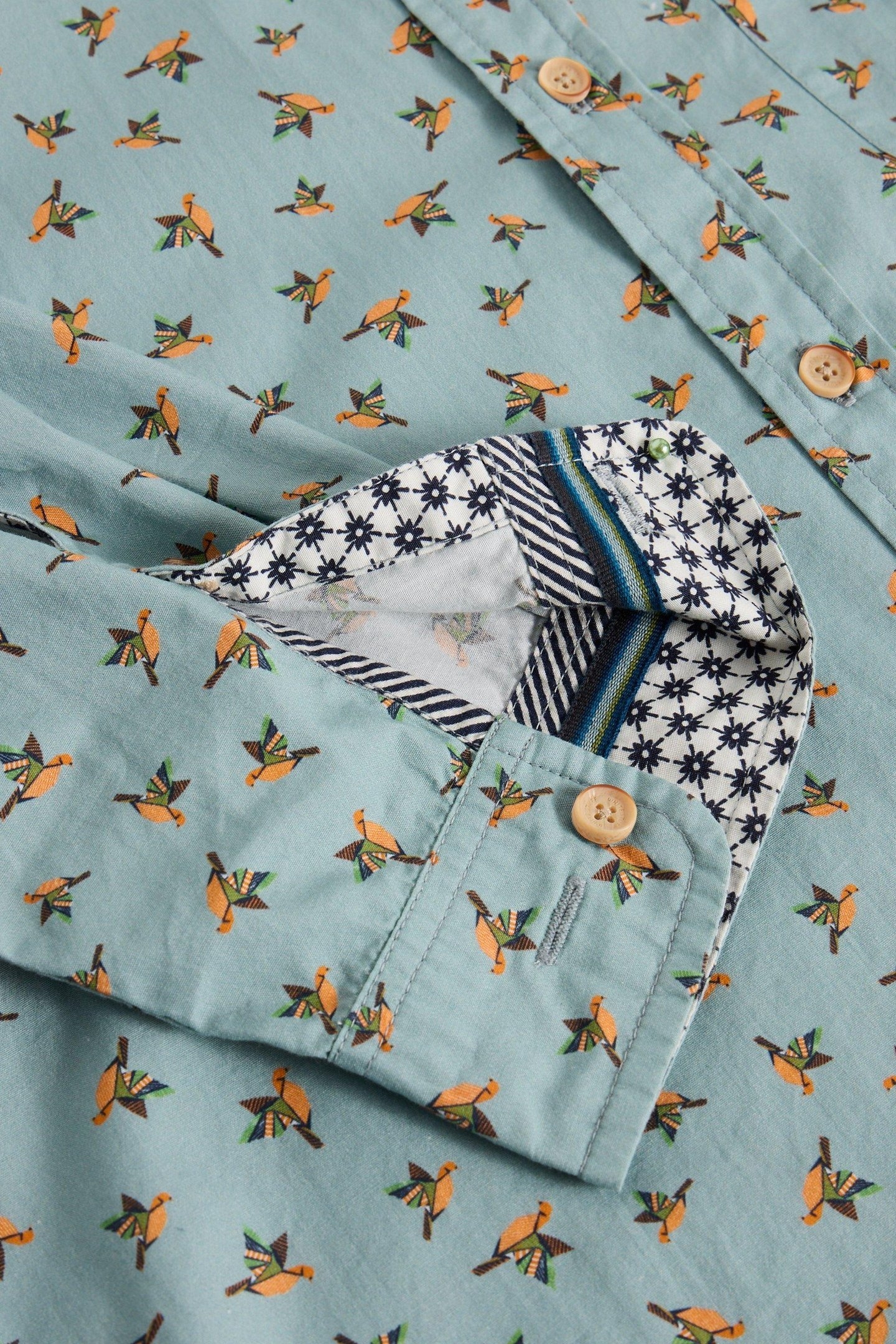 ORIGAMI PRINTED SHIRT BLUE PRINT 4