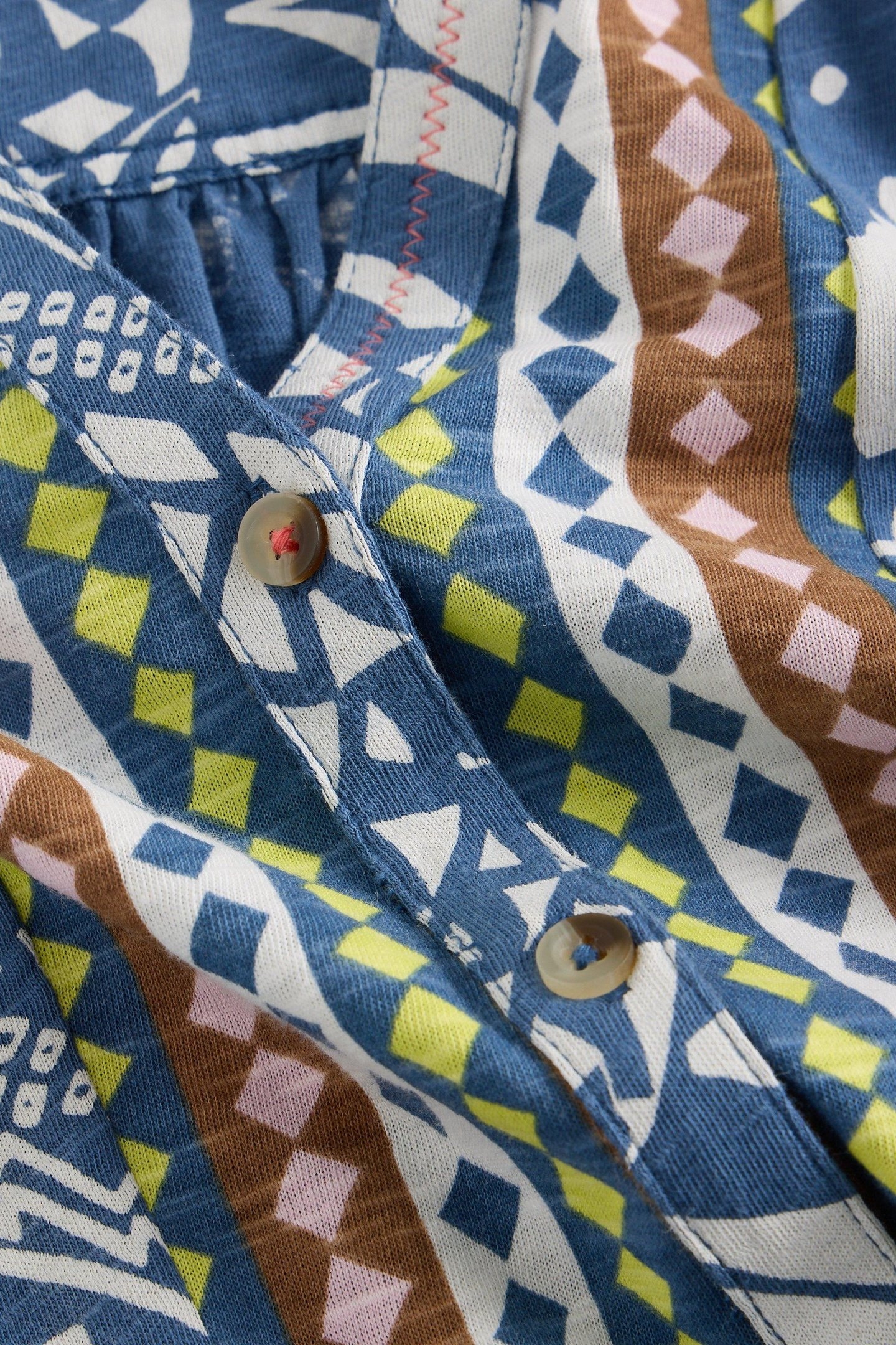 TULIP SLEEVELESS SHIRT BLUE PRINT 4