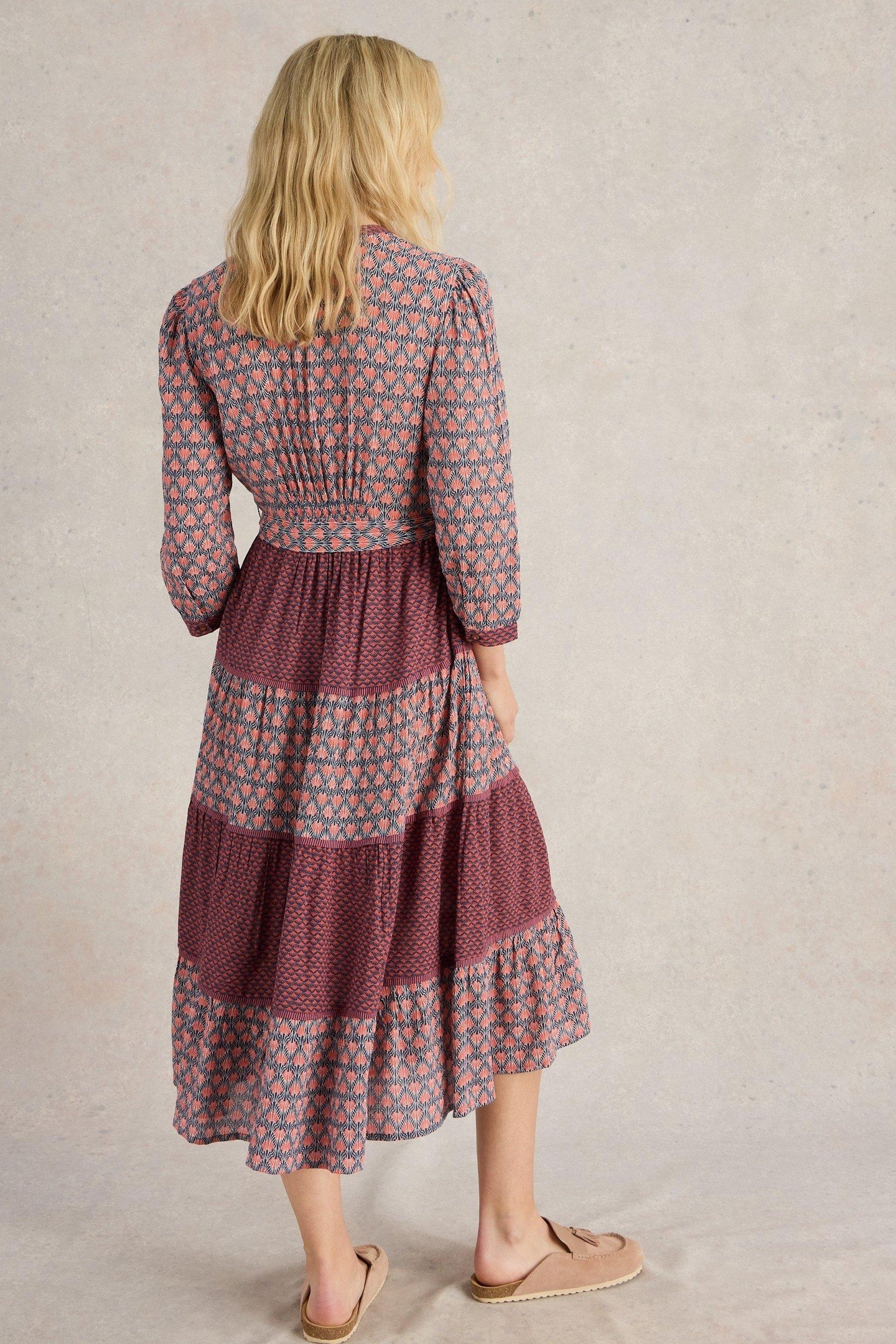 MABEL MIXED PRINT DRESS NAVY MULTI 2