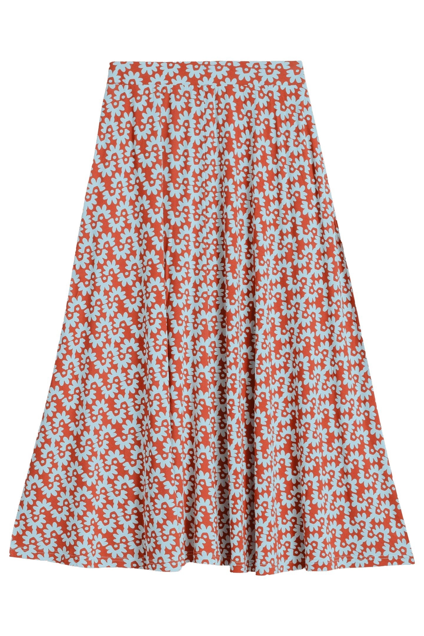 JADA JERSEY MAXI SKIRT RED PRINT 3